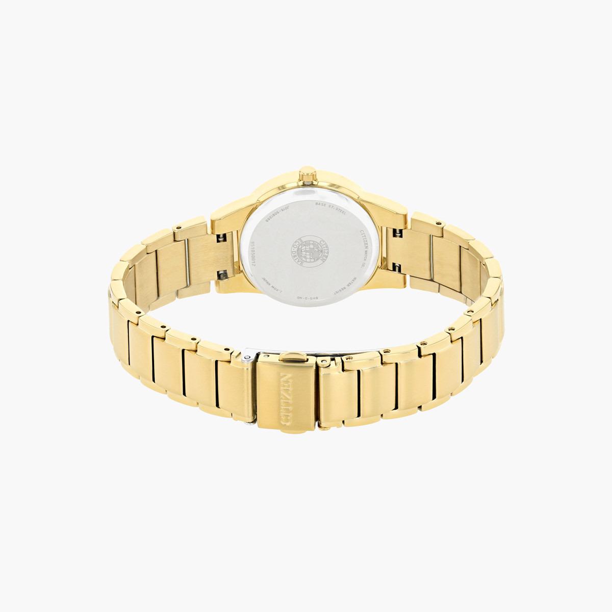 Citizen Women's Gold Analog Eco-Drive Metal Strap Watch GA1052 55E-women-watchesandjewellery-watches-image-2