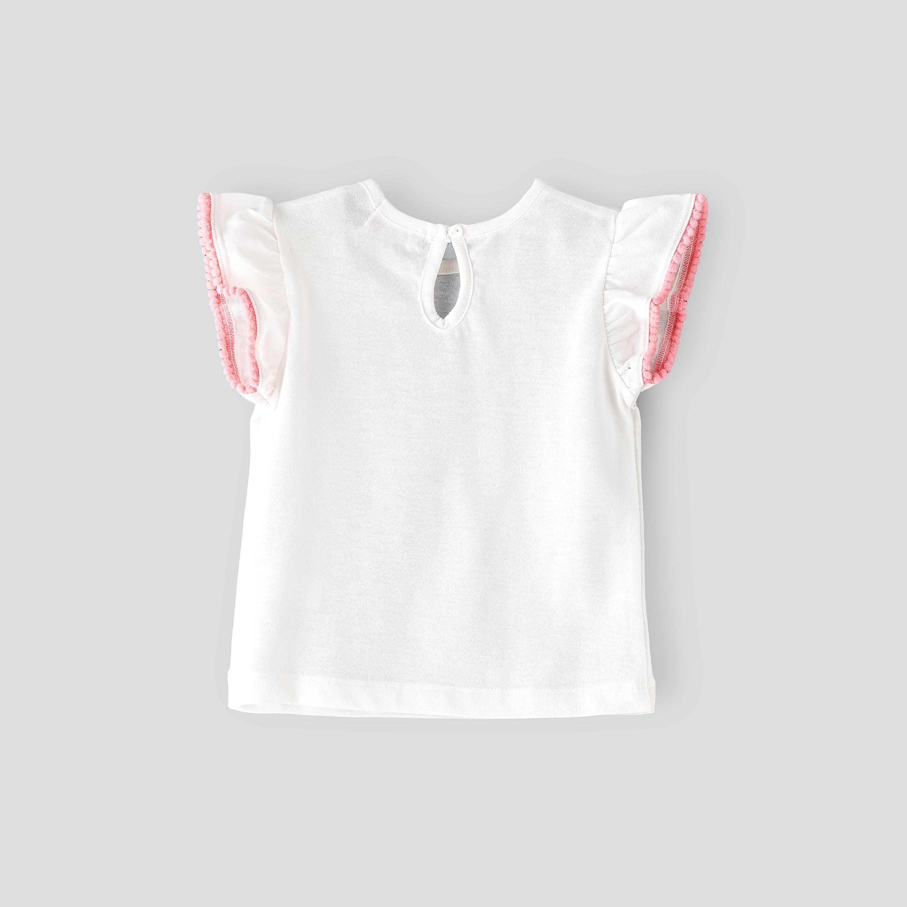 UniqKidz Embellished Cap Sleeves T-Shirt-baby-girls-clothing-tshirts-image-2