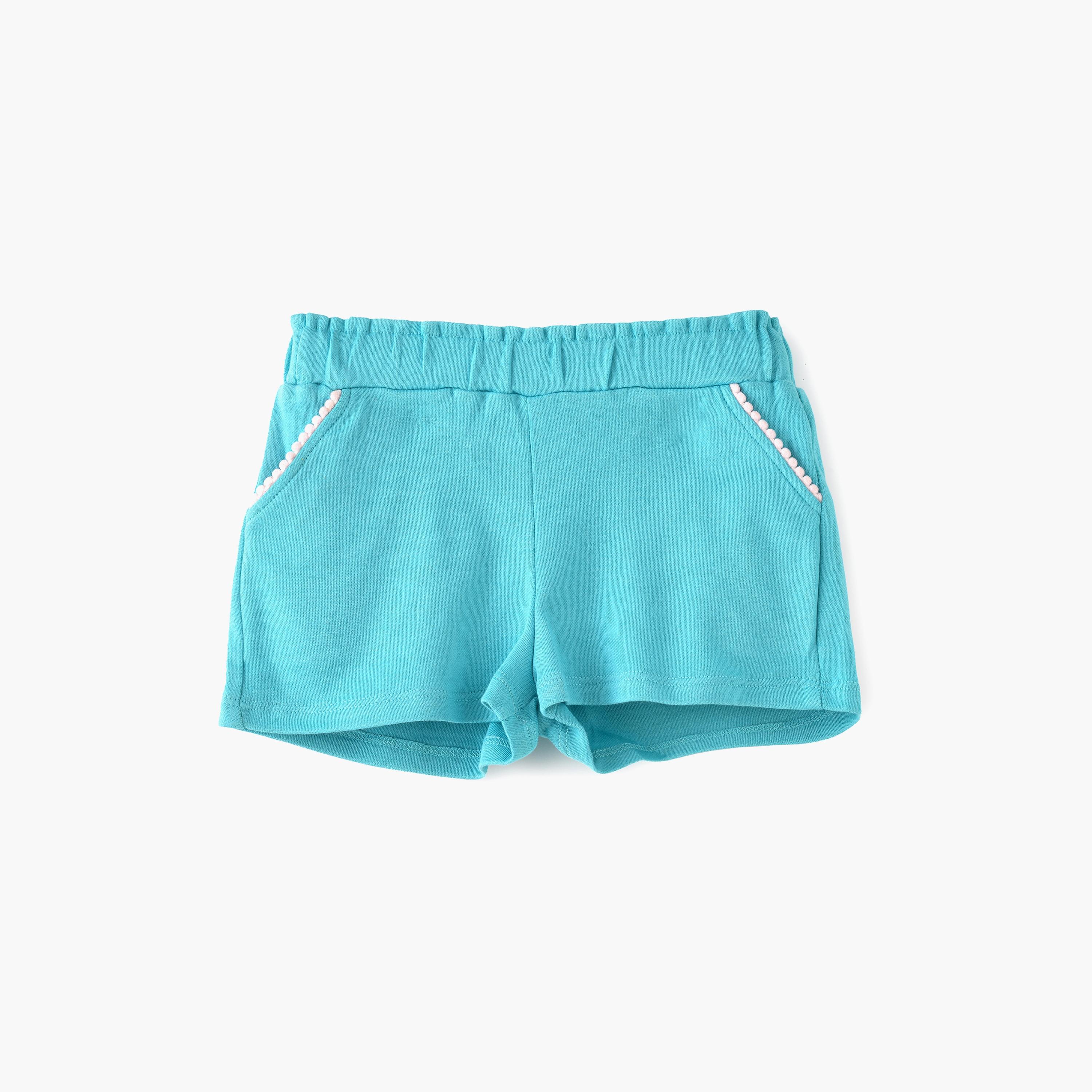 UniqKidz Solid Elasticated Shorts-baby-girls-clothing-bottoms-shorts-image-1