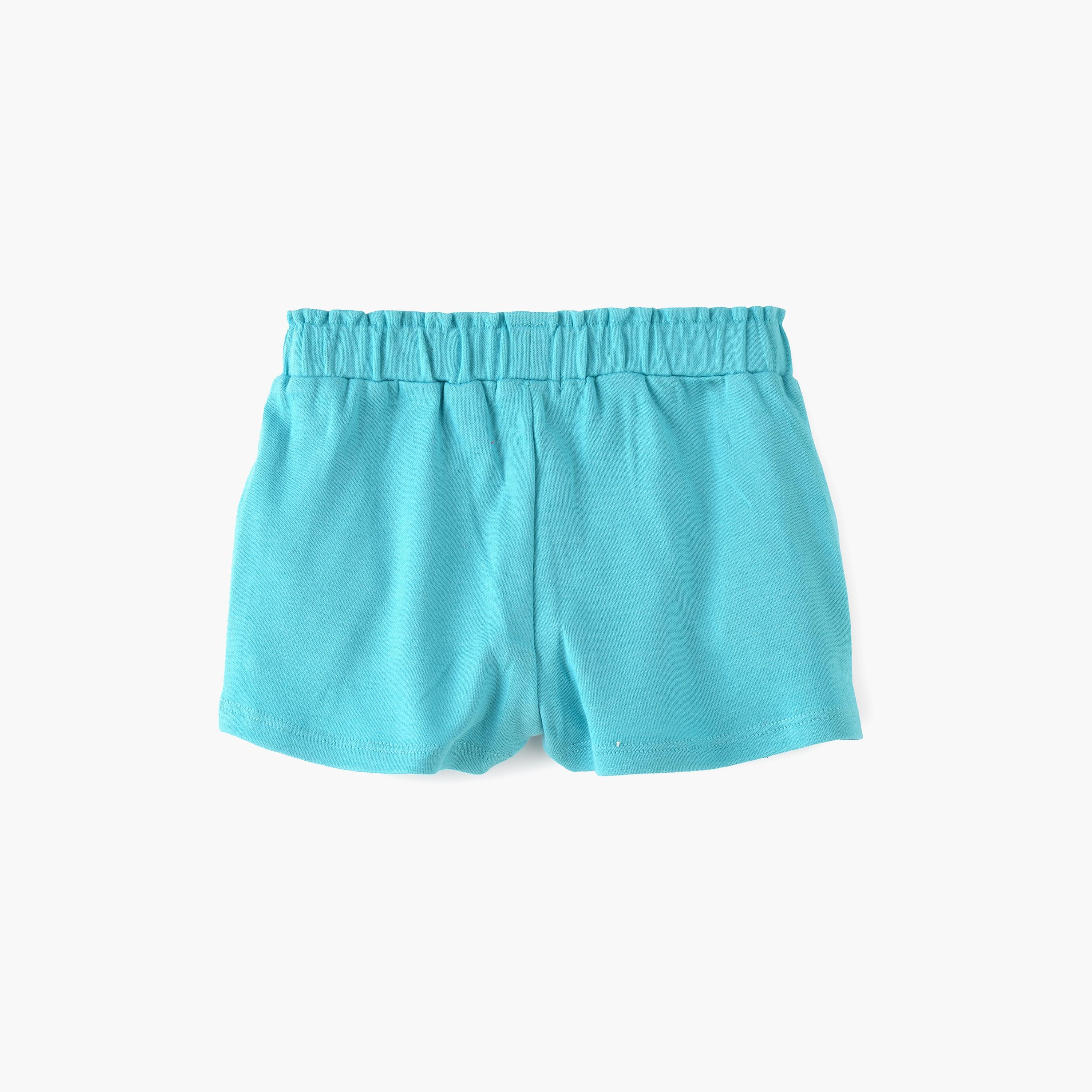 UniqKidz Solid Elasticated Shorts-baby-girls-clothing-bottoms-shorts-image-2