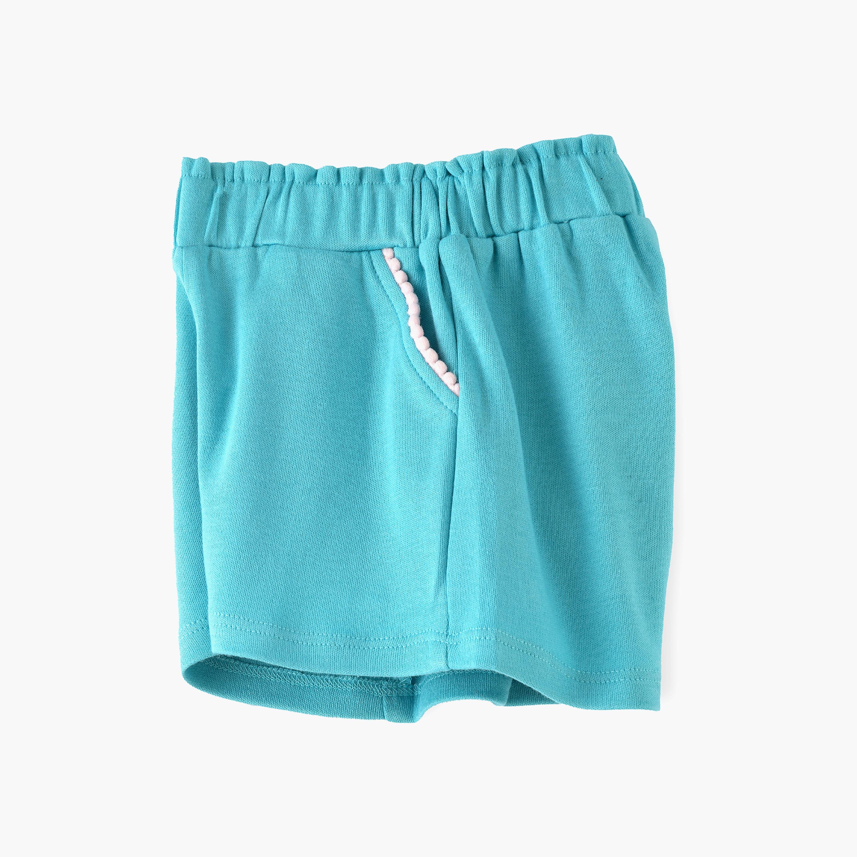 UniqKidz Solid Elasticated Shorts-baby-girls-clothing-bottoms-shorts-image-3