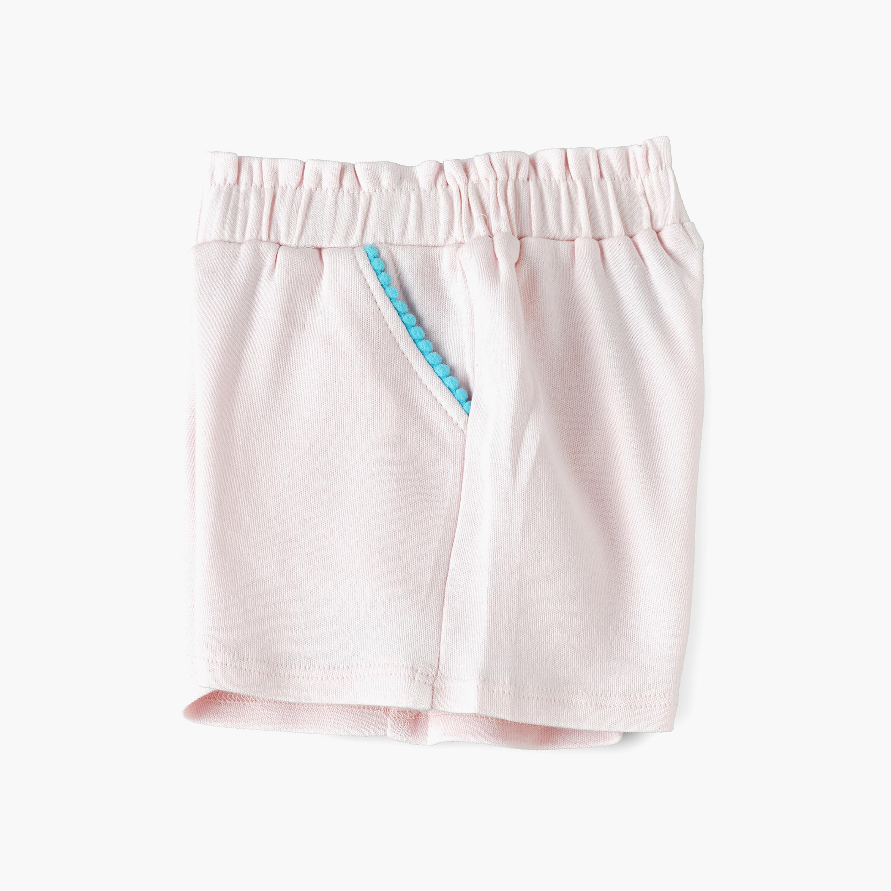 UniqKidz Solid Elasticated Shorts-baby-girls-clothing-bottoms-shorts-image-3