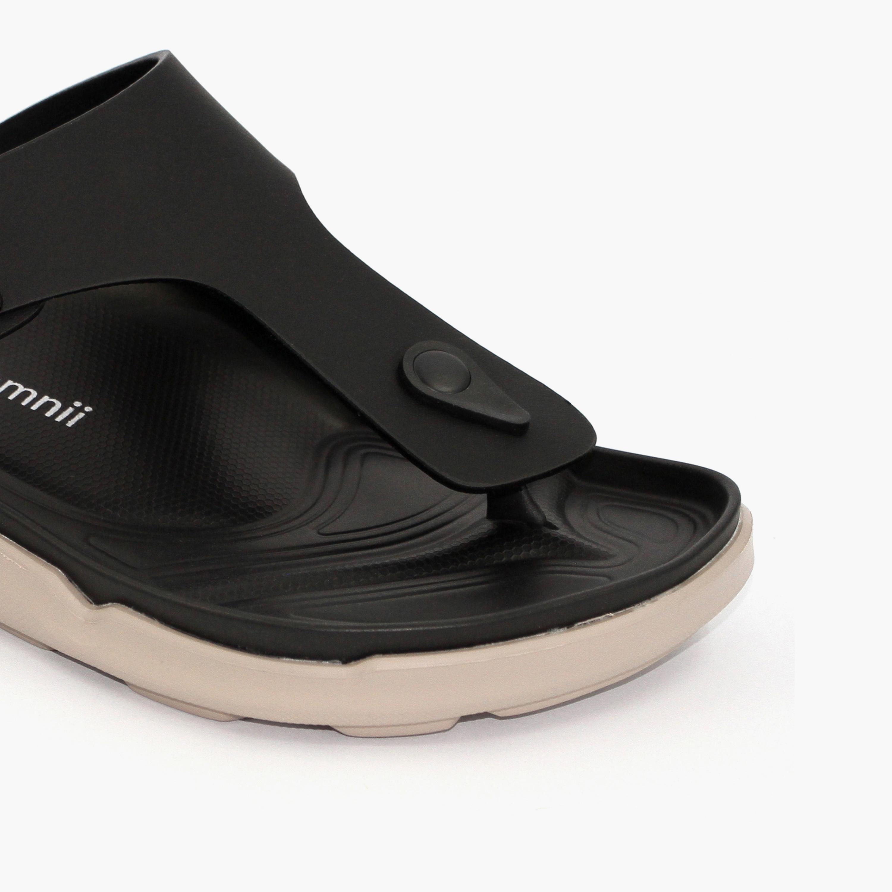 Geoomnii Men's Slip-On Kaspian Thong Sandals | GM-FY027-Dk GREY-men-shoes-sandals-image-2