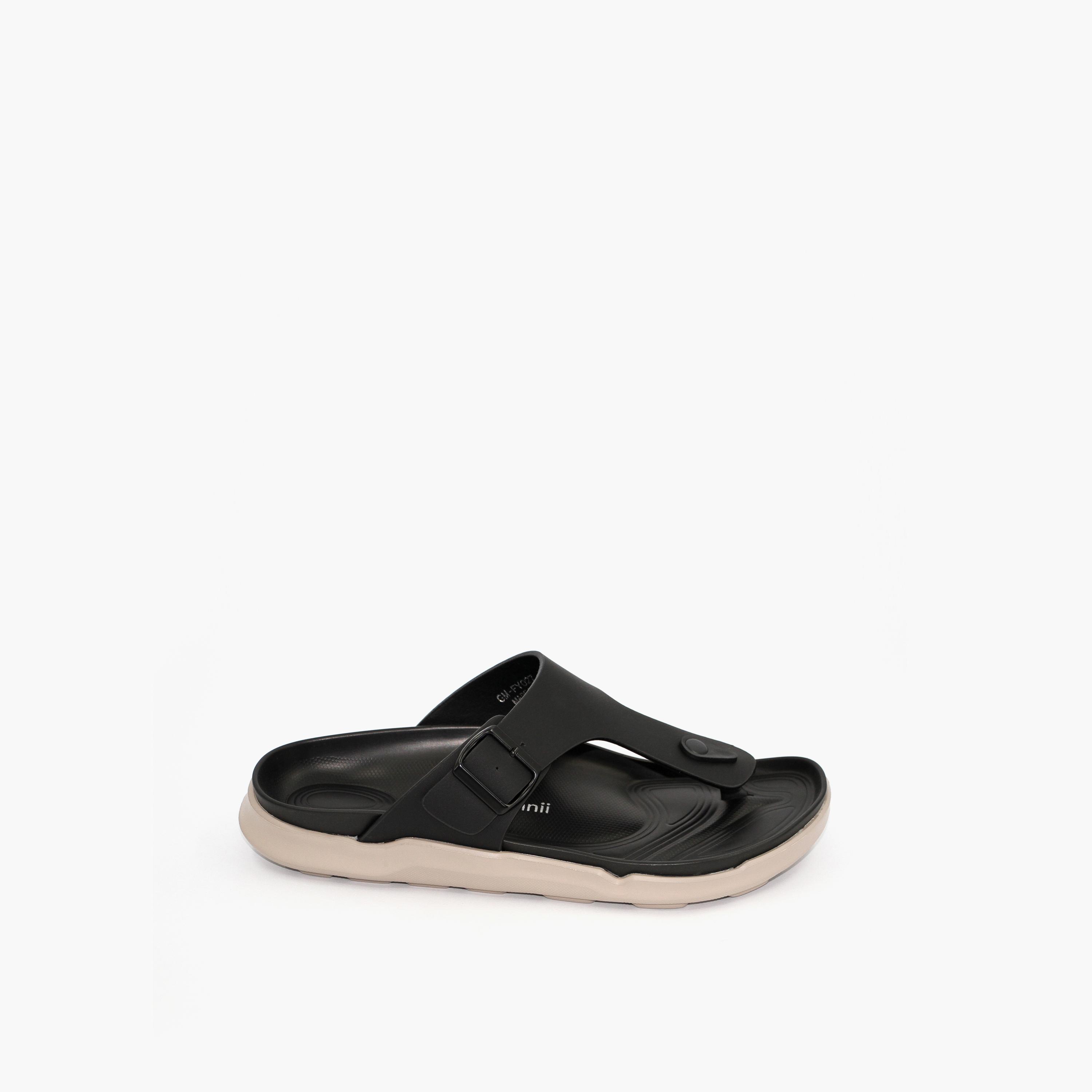 Geoomnii Men's Slip-On Kaspian Thong Sandals | GM-FY027-Dk GREY-men-shoes-sandals-image-4