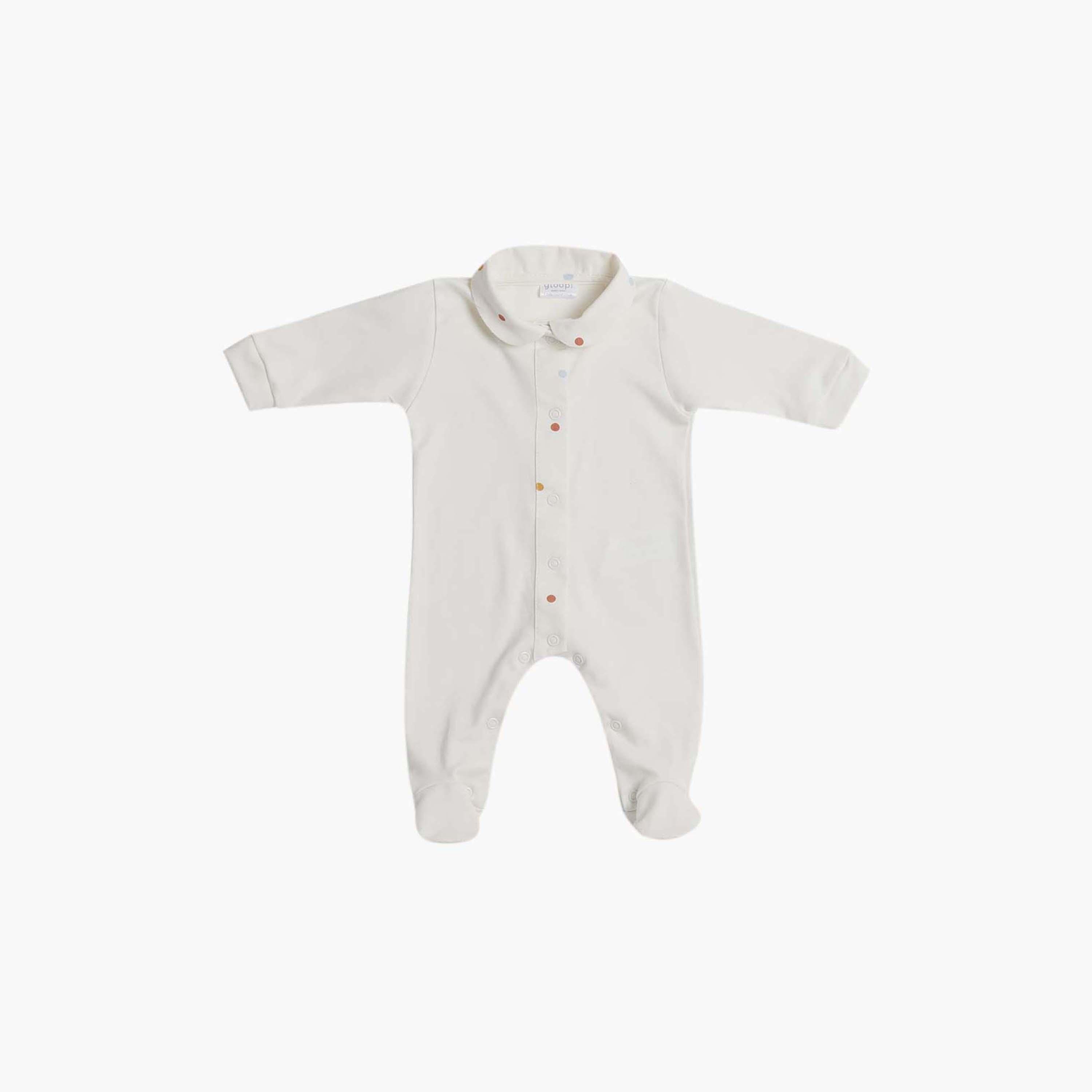 Gloop Confetti Print Closed Feet Sleepsuit with Button Closure-baby-girls-clothing-nightwear-sleepsuits-image-1