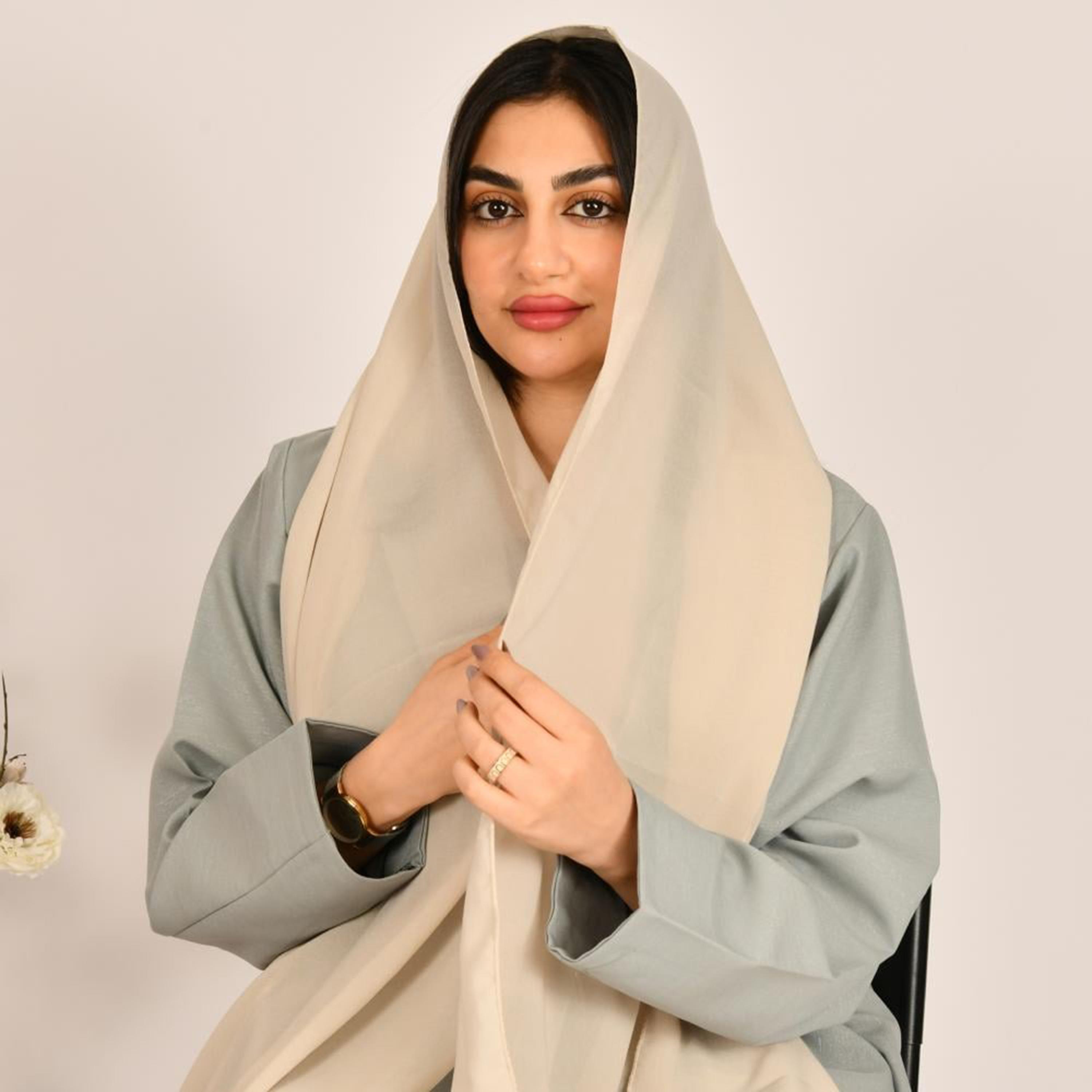 Beyond Abaya Beige Plain Women's Hijab-women-arabicclothing-headscarf-hijab-image-2