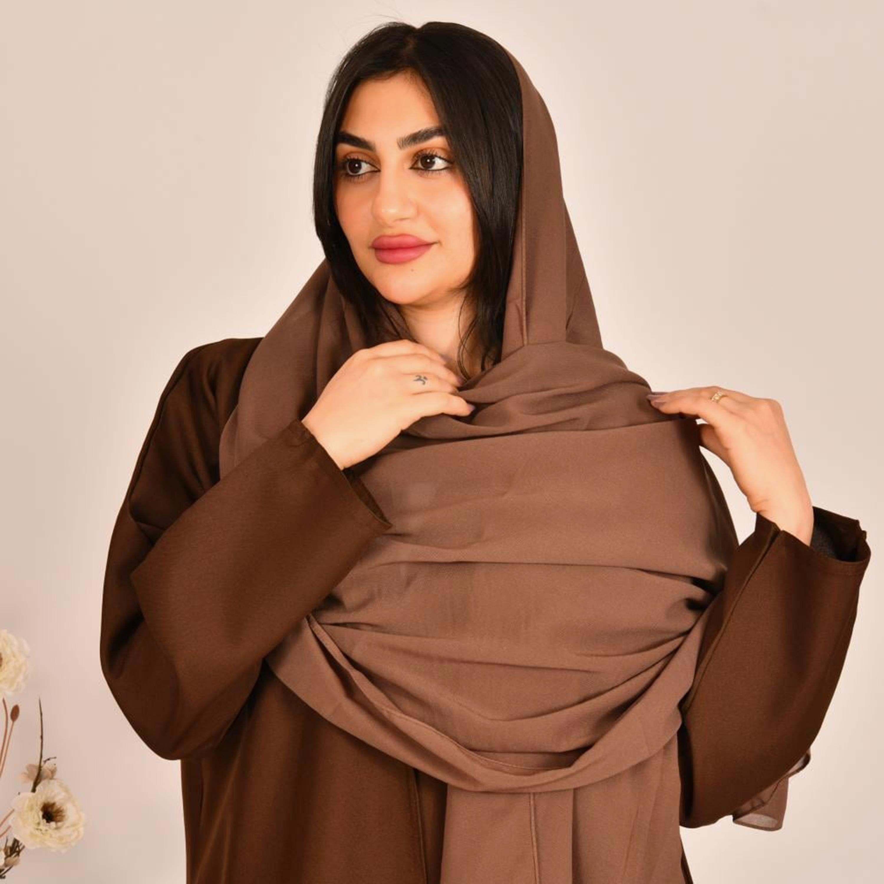 Beyond Abaya Brown Silk Women's Hijab-women-arabicclothing-headscarf-hijab-image-1