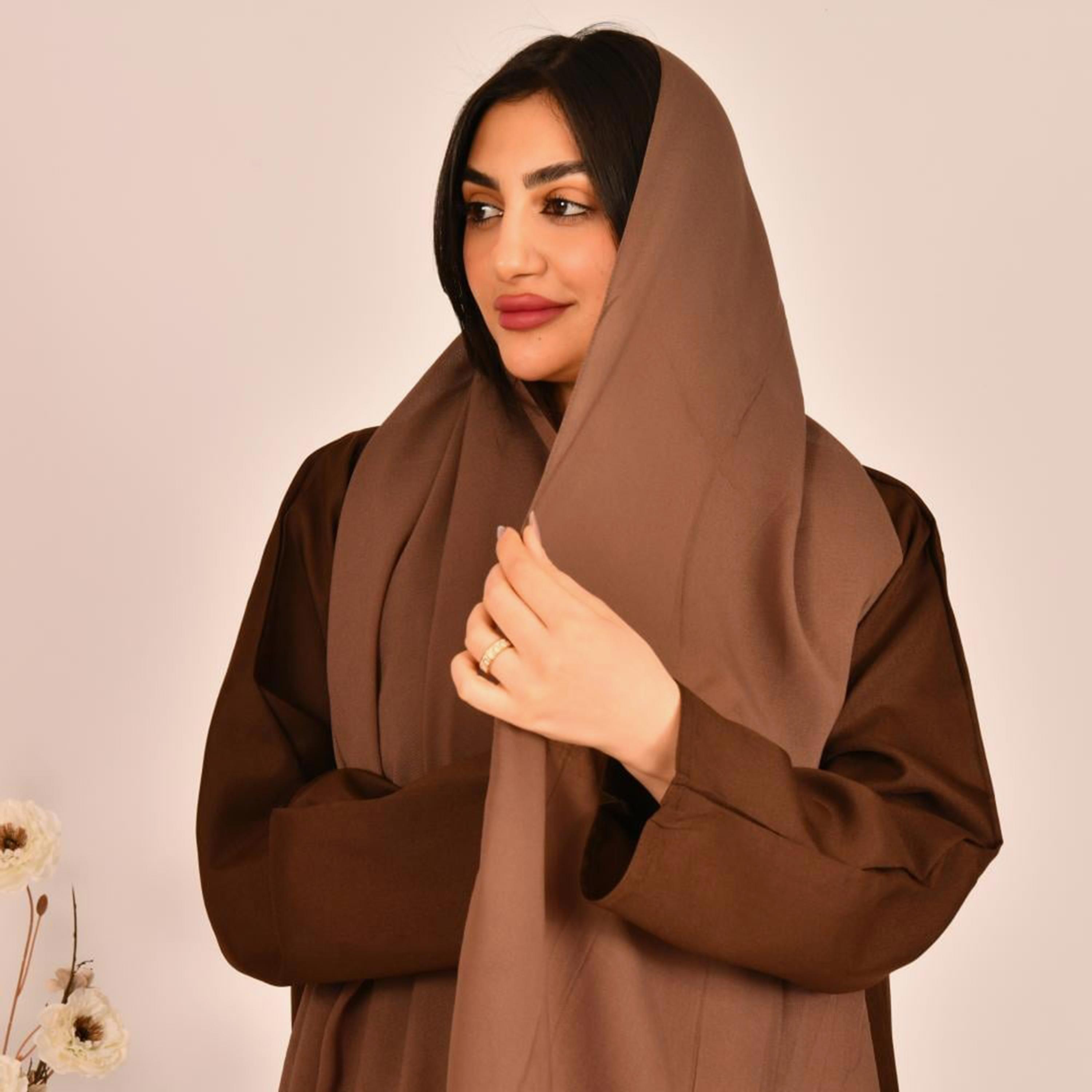 Beyond Abaya Brown Silk Women's Hijab-women-arabicclothing-headscarf-hijab-image-2