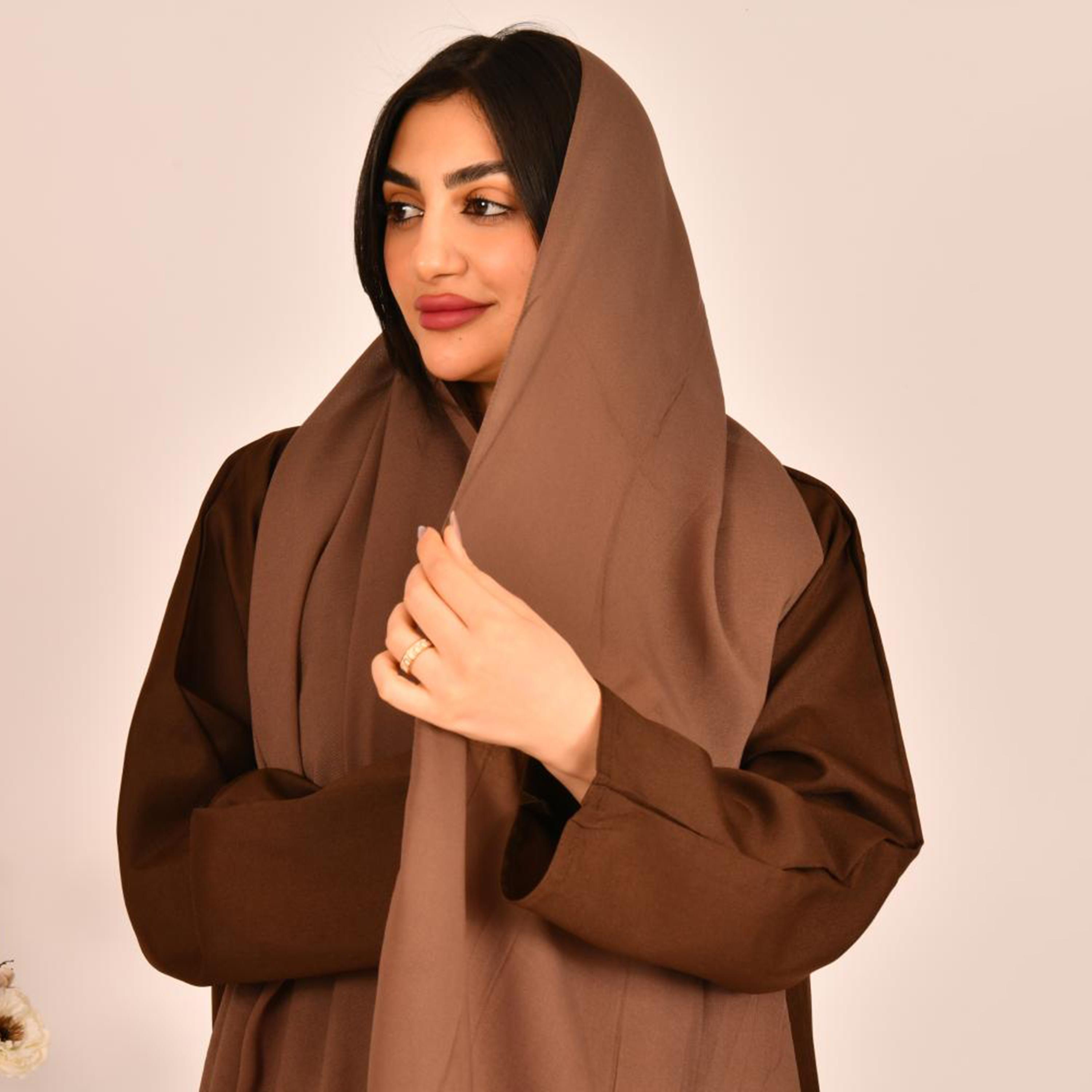 Beyond Abaya Brown Plain Women's Hijab-women-arabicclothing-headscarf-hijab-image-1
