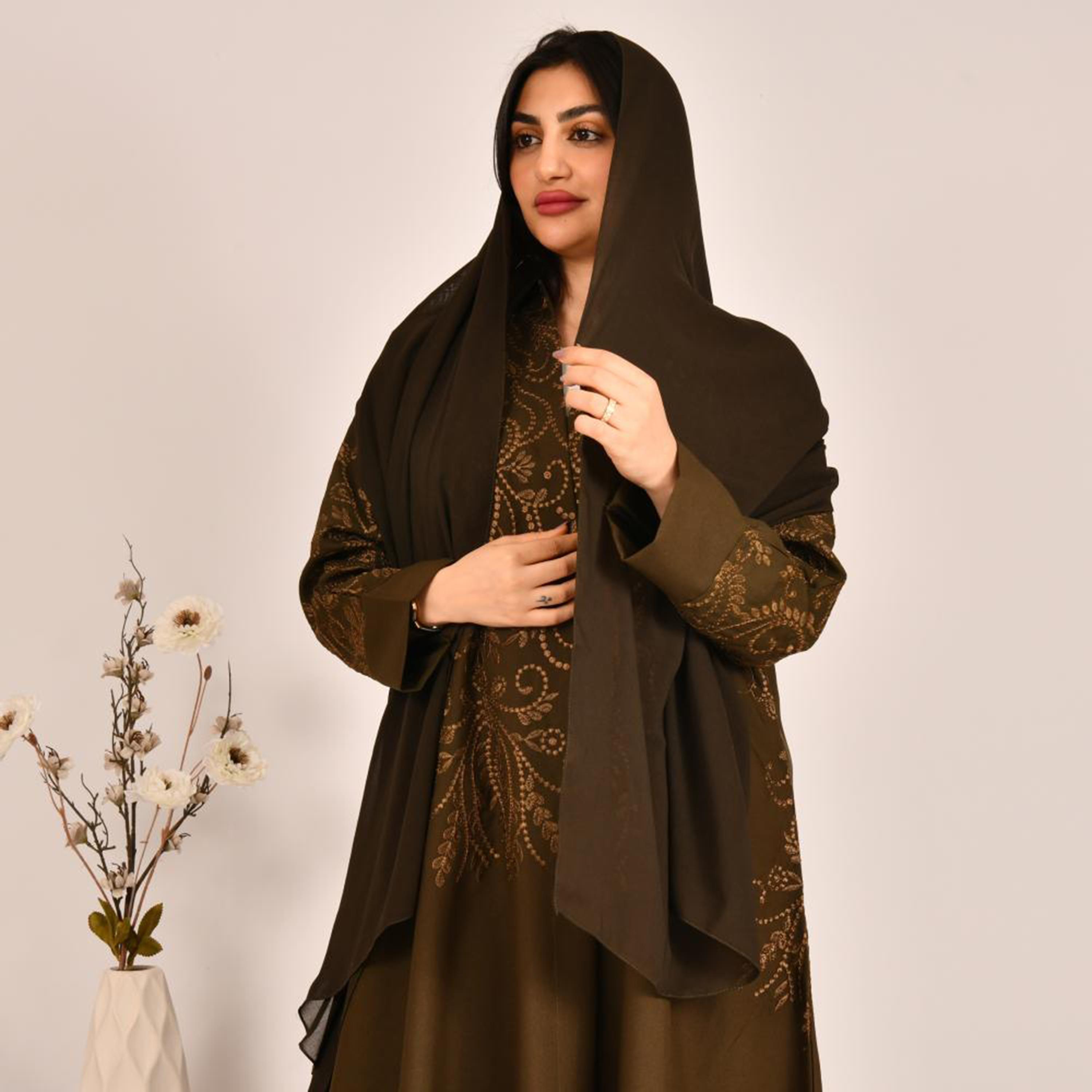 Beyond Abaya Brown Plain Women's Hijab-women-arabicclothing-headscarf-hijab-image-2