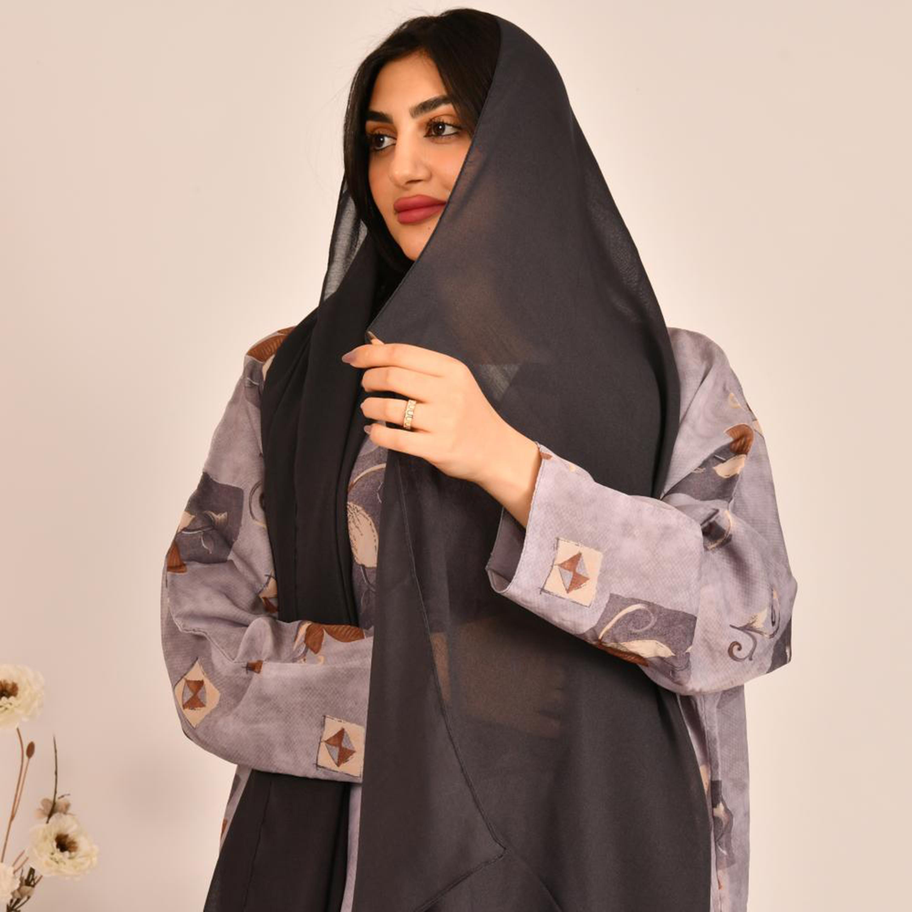 Beyond Abaya Grey Plain Women's Hijab-women-arabicclothing-headscarf-hijab-image-2