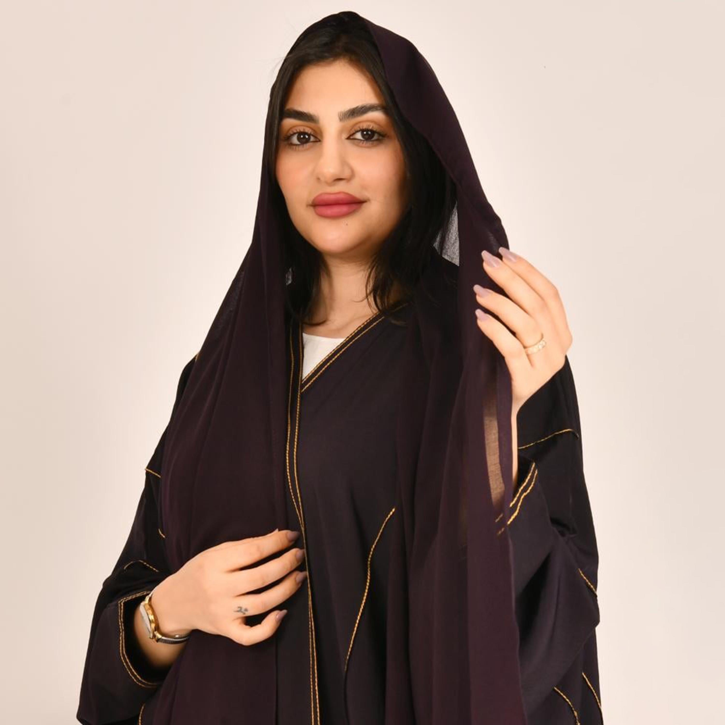 Beyond Abaya Purple Plain Women's Hijab-women-arabicclothing-headscarf-hijab-image-2