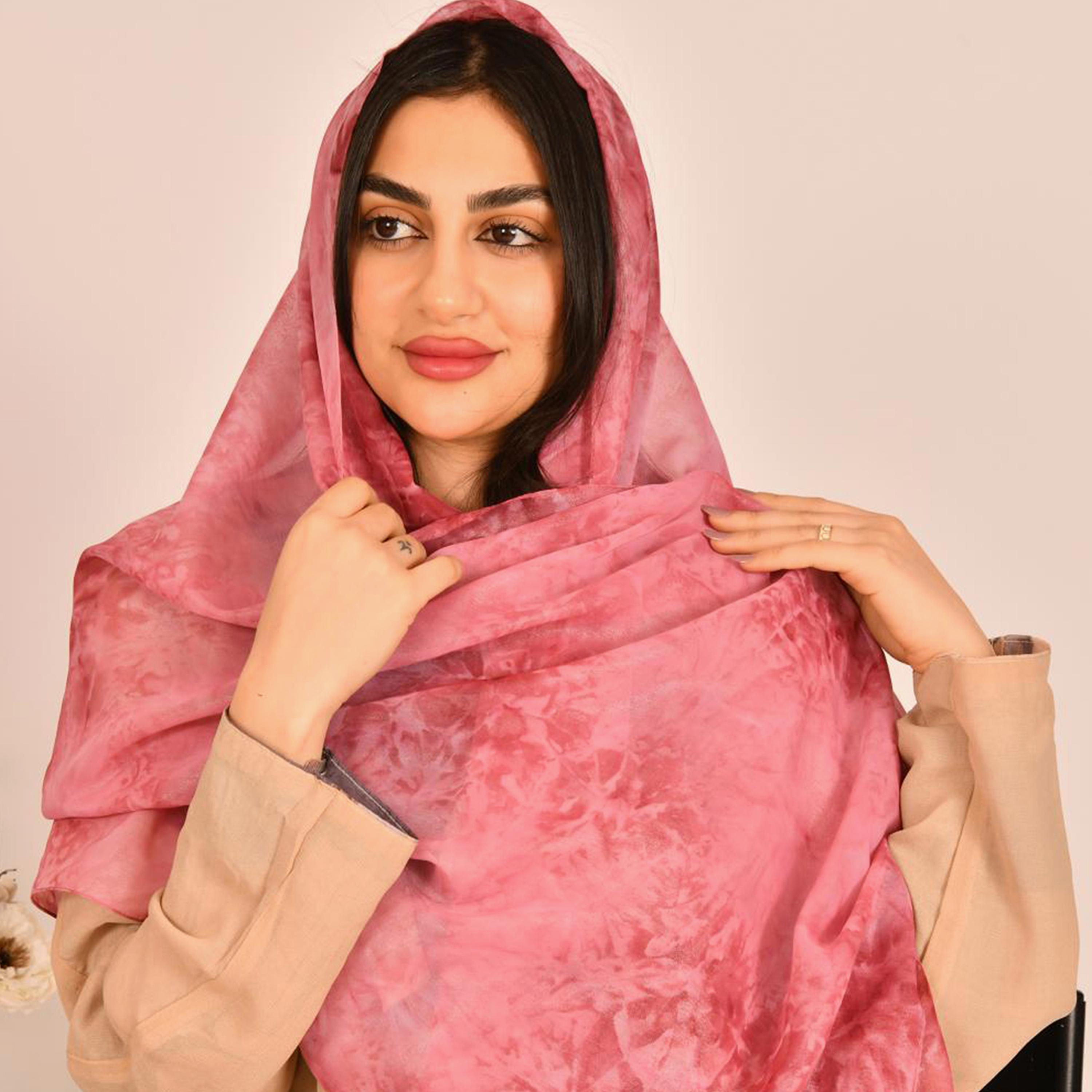Beyond Abaya Pink Tie-Dye Women's Hijab-women-arabicclothing-headscarf-hijab-image-2