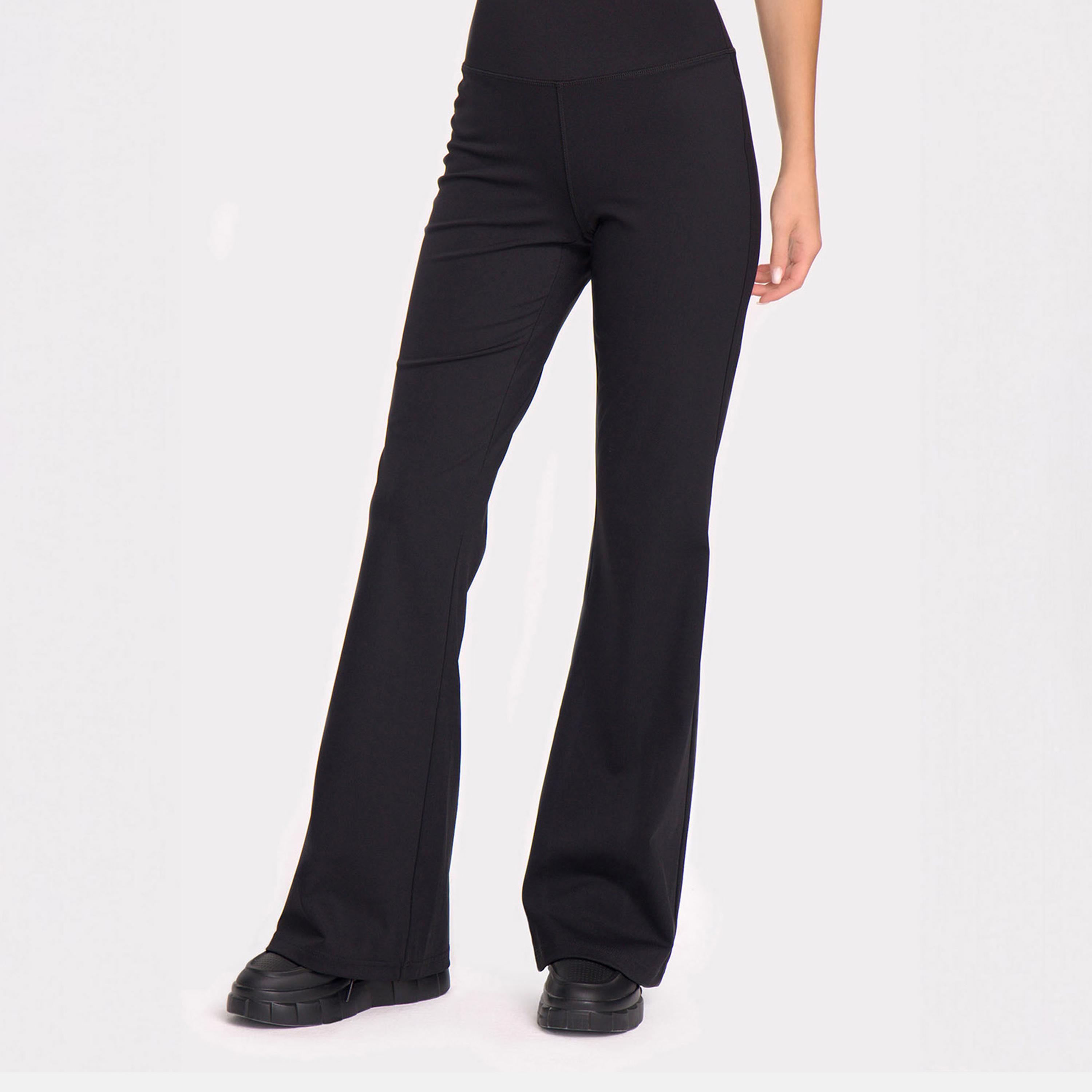 كارديو باني - ليجنز نسائي عالي الخصر بقصة واسعة من الأسفل-women-clothing-sportswearandactivewear-bottoms-leggings-image-1