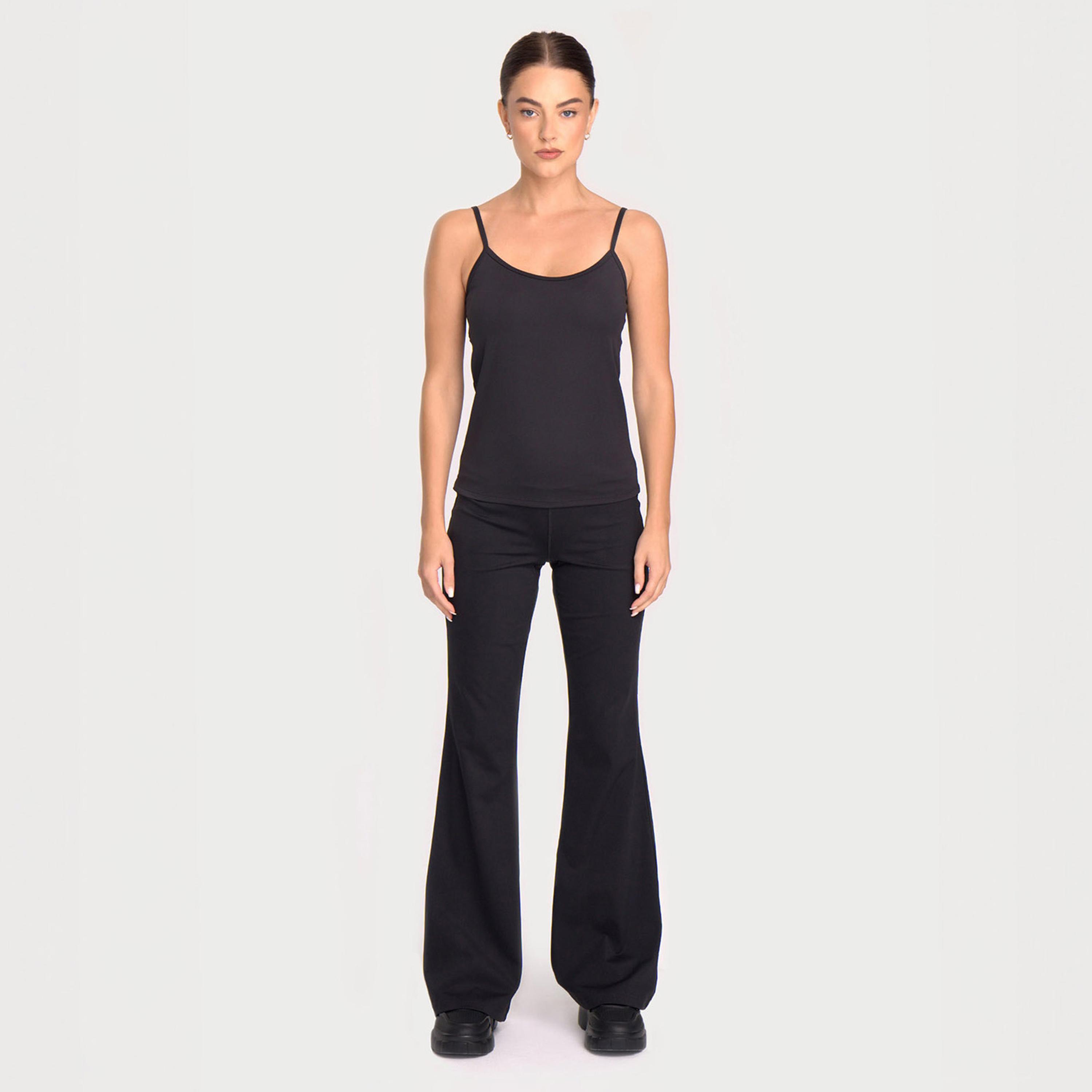 كارديو باني - ليجنز نسائي عالي الخصر بقصة واسعة من الأسفل-women-clothing-sportswearandactivewear-bottoms-leggings-image-3