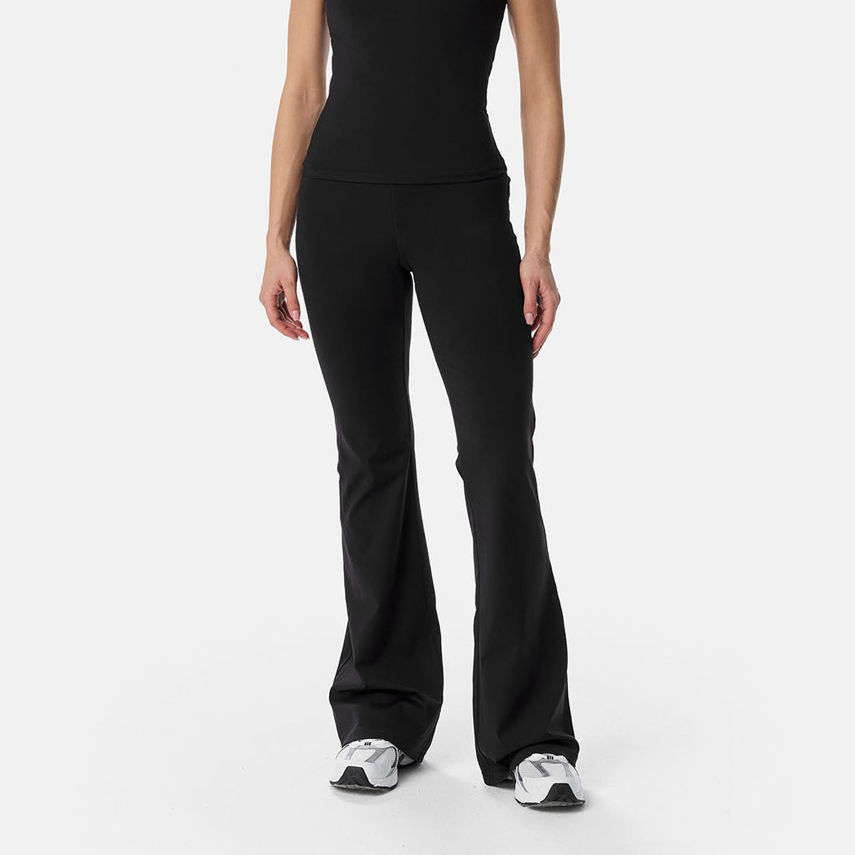 كارديو باني - ليجنز نسائي عالي الخصر بقصة واسعة من الأسفل-women-clothing-sportswearandactivewear-bottoms-leggings-image-1