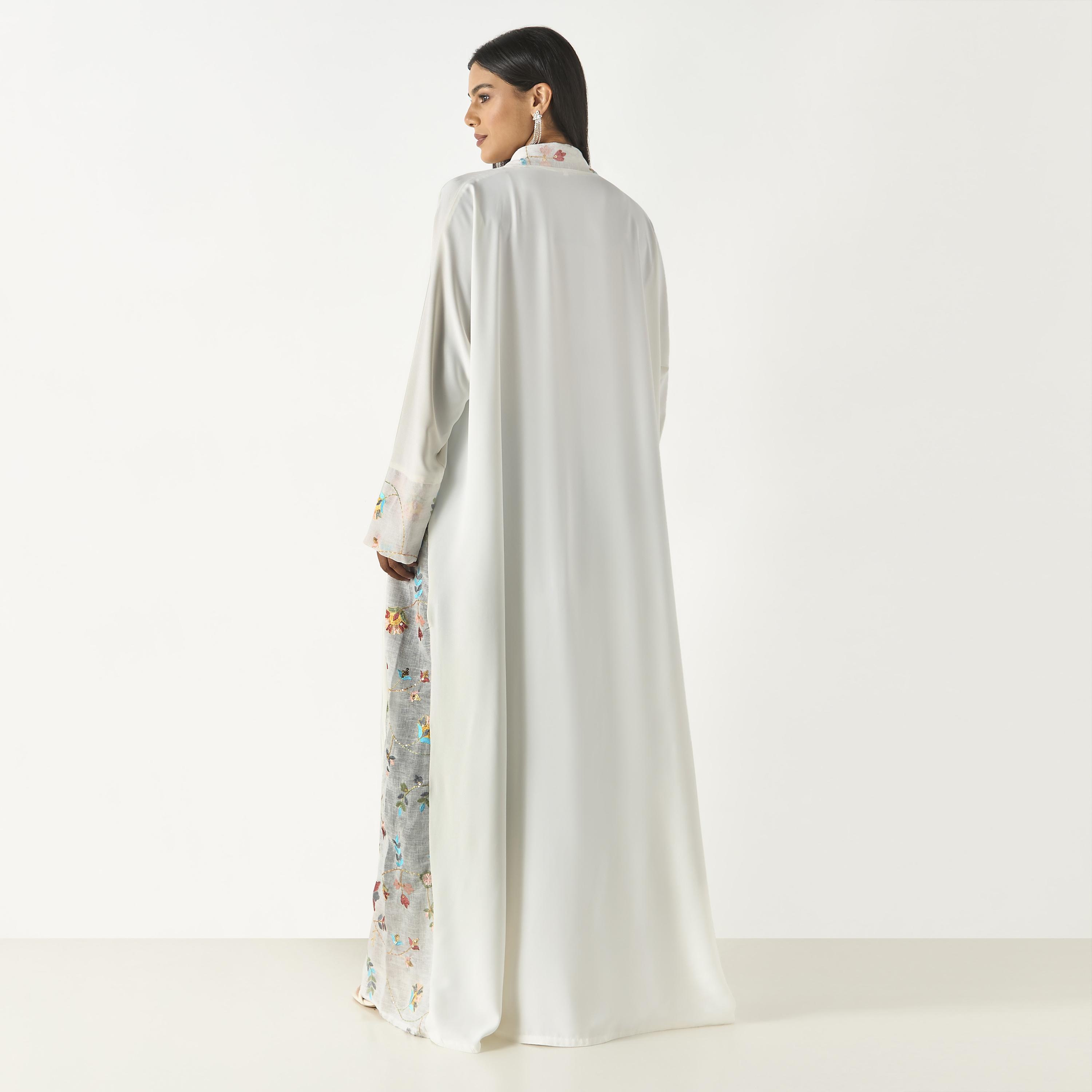 عباية مطرزة بالأزهار مفتوحة من الأمام مع حجاب من حديث المدينة-women-arabicclothing-abayas-image-5