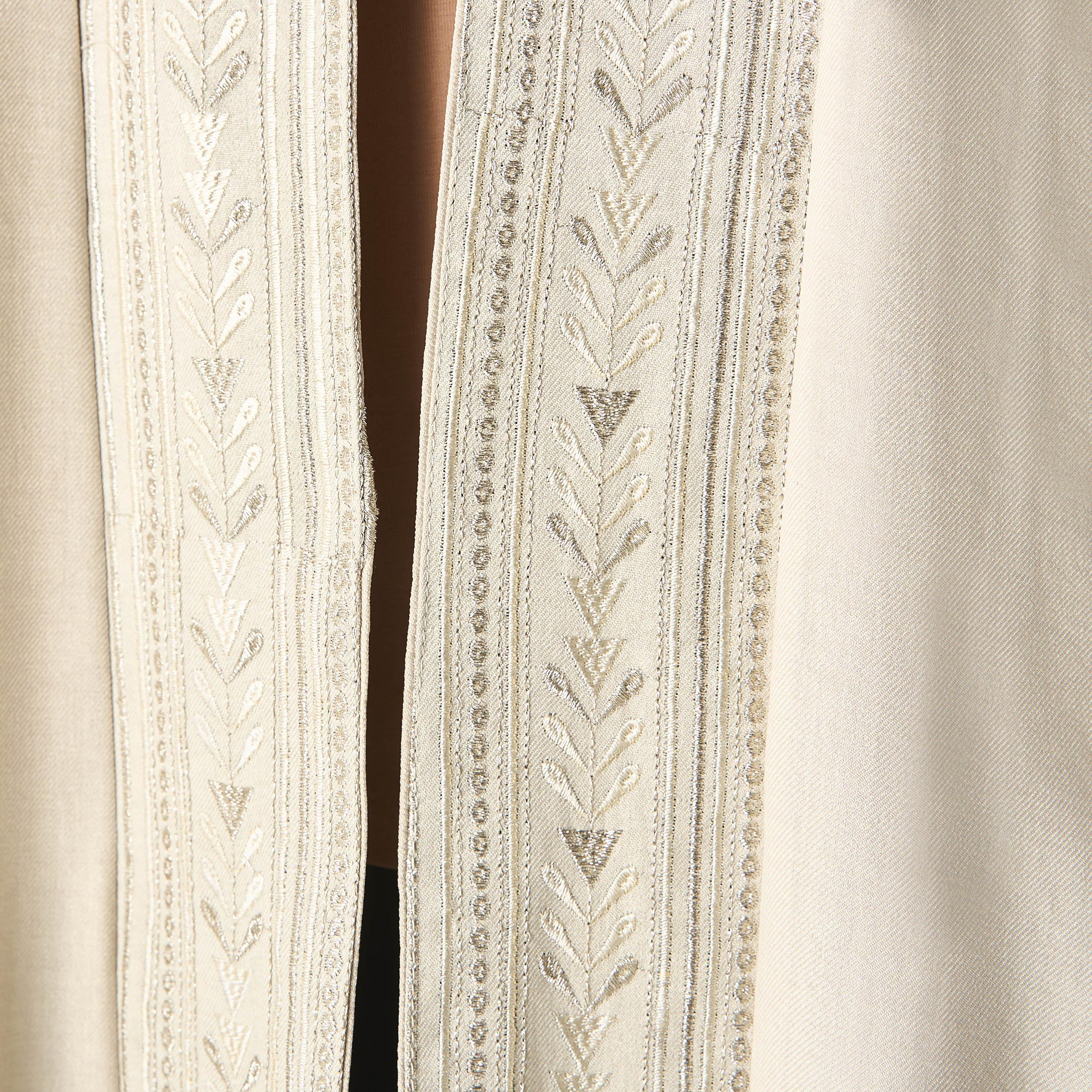 Hadiyath Al Madinah Embroidered Open Front Abaya with Hijab-women-arabicclothing-abayas-image-3