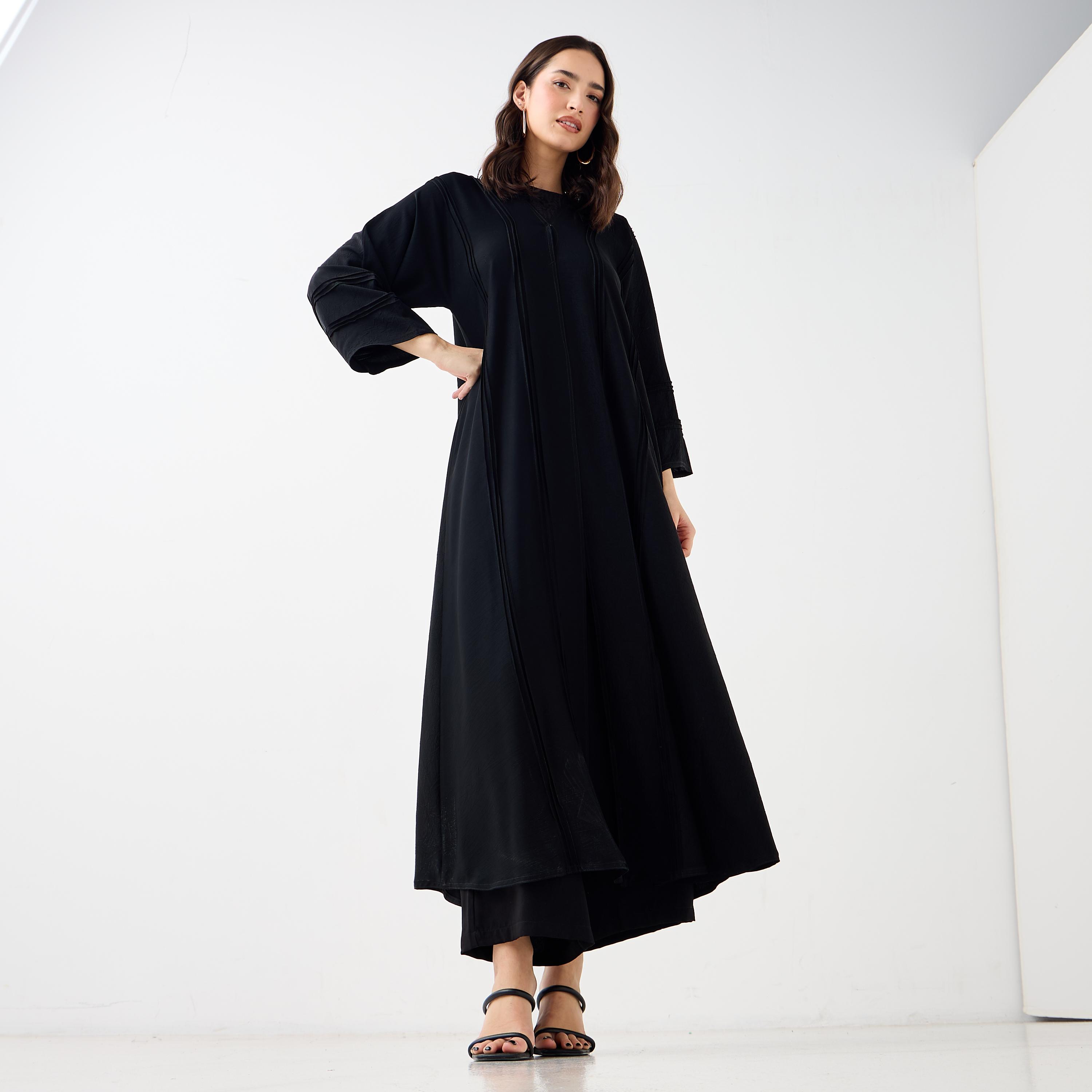 Hadiyath Al Madinah V-neck Abaya-women-arabicclothing-abayas-image-2