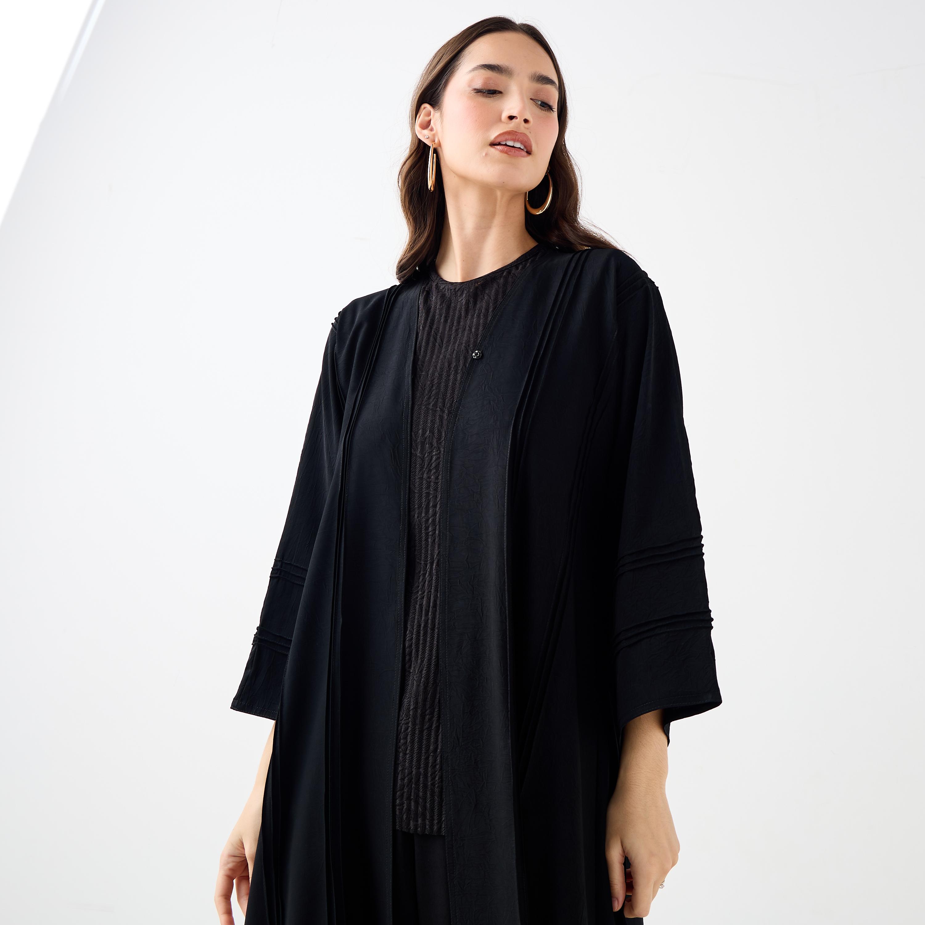 Hadiyath Al Madinah V-neck Abaya-women-arabicclothing-abayas-image-3