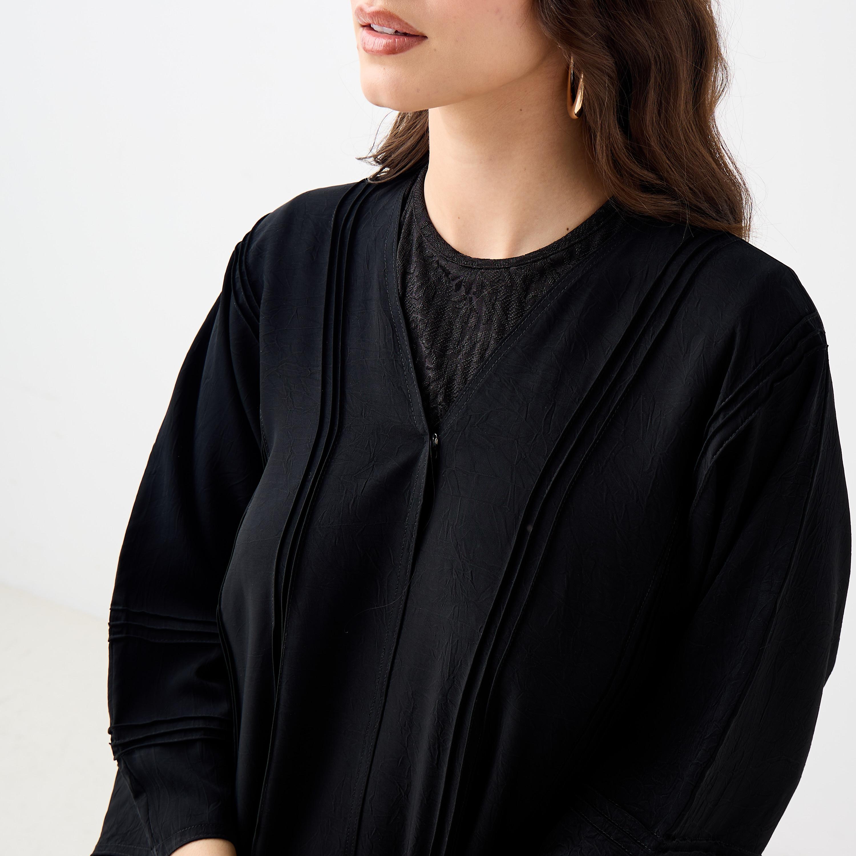 Hadiyath Al Madinah V-neck Abaya-women-arabicclothing-abayas-image-4