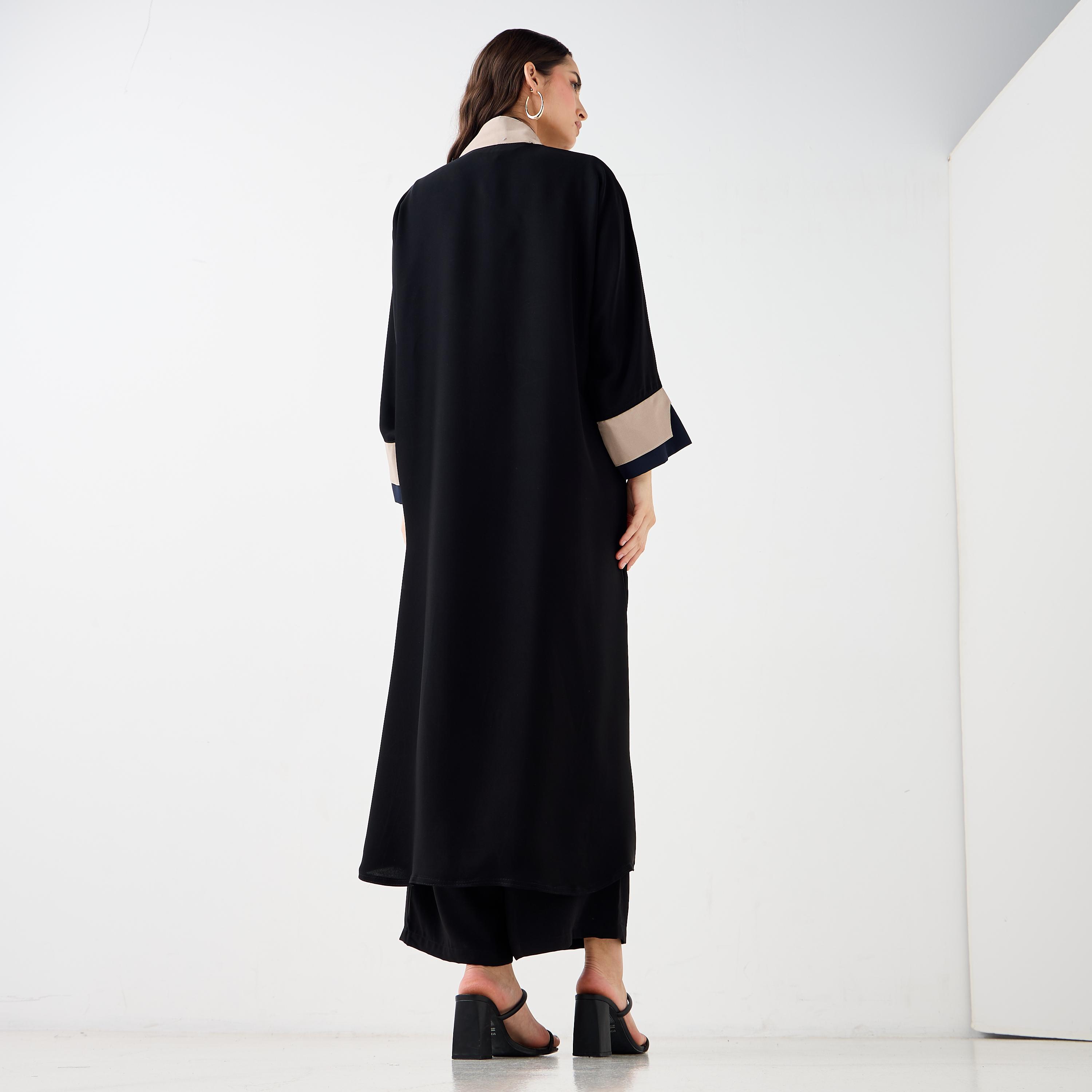Hadiyath Al Madinah Panelled Open Front Abaya-women-arabicclothing-abayas-image-5