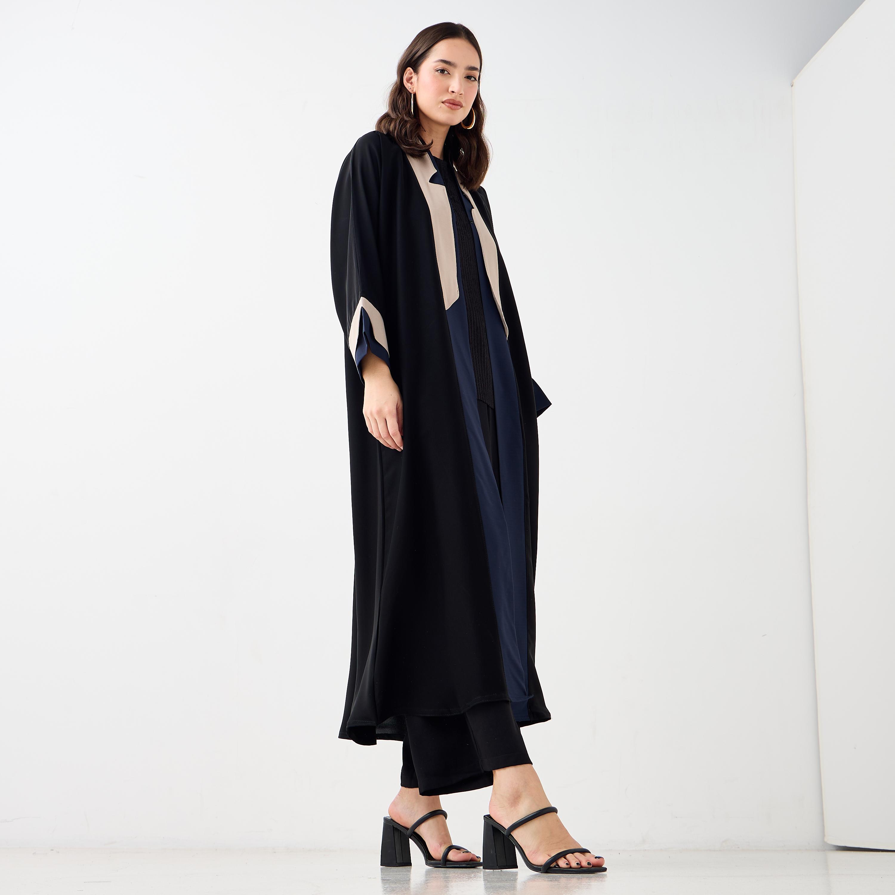 Hadiyath Al Madinah Panelled Open Front Abaya-women-arabicclothing-abayas-image-7