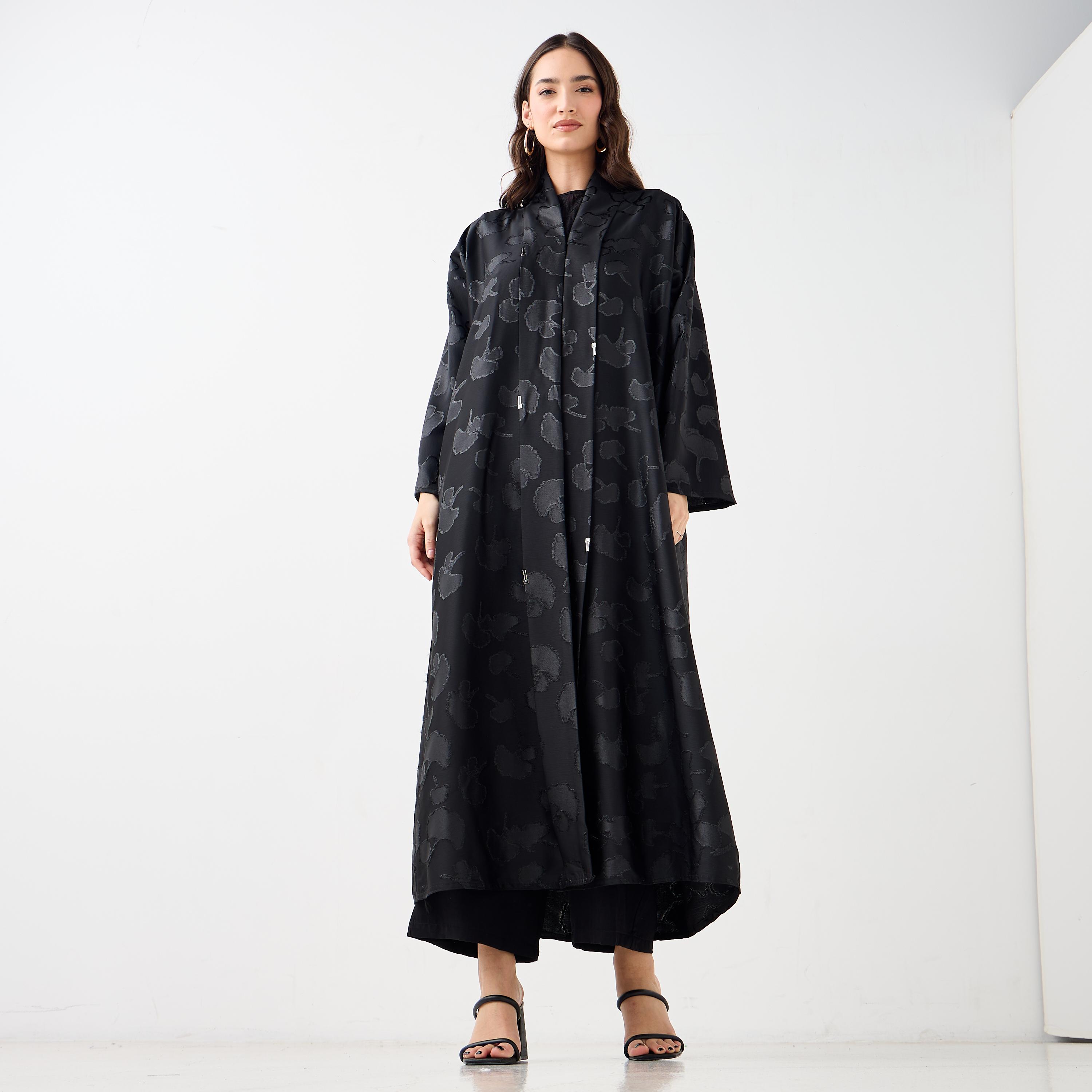 Hadiyath Al Madinah Textured Abaya-women-arabicclothing-abayas-image-2