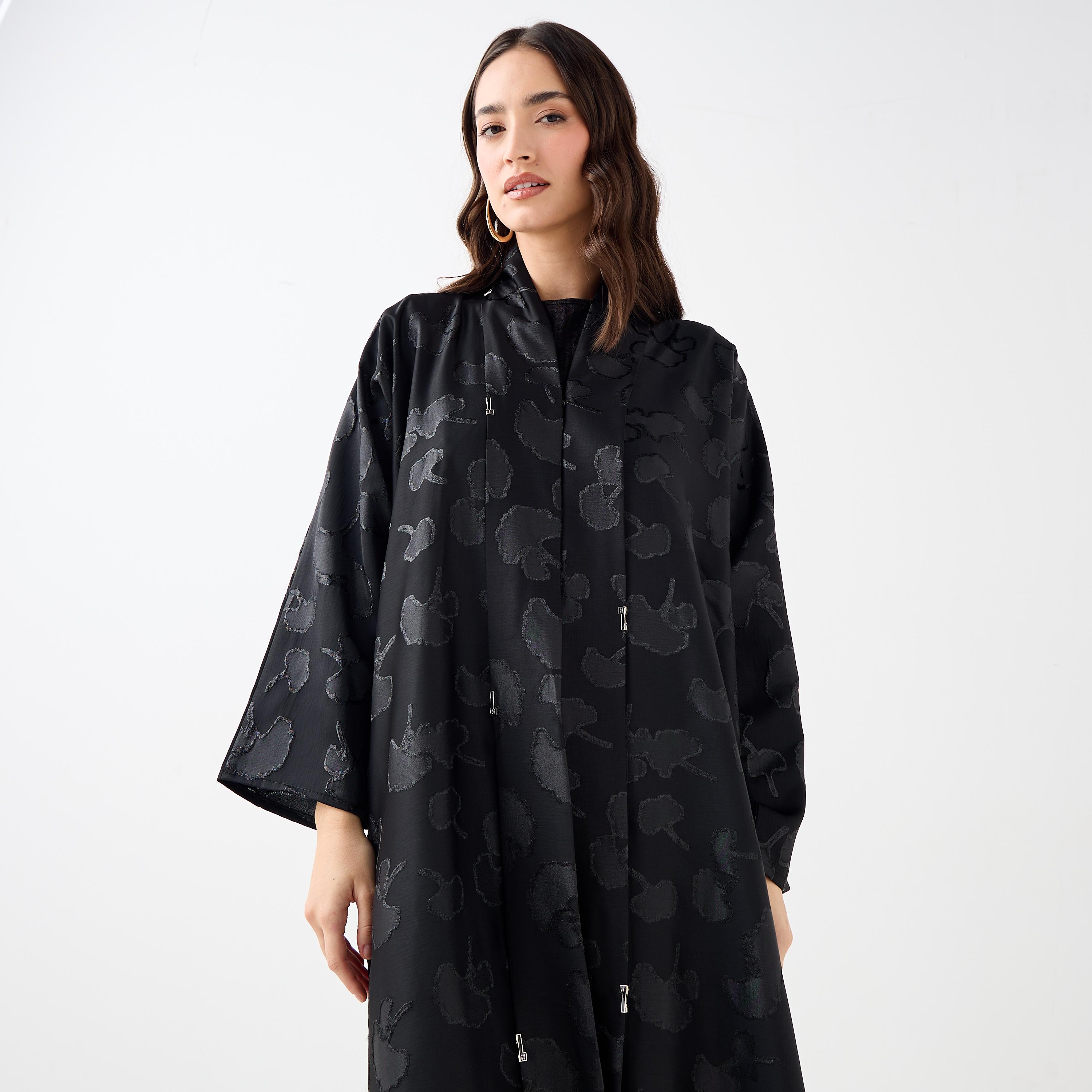 Hadiyath Al Madinah Textured Abaya-women-arabicclothing-abayas-image-3
