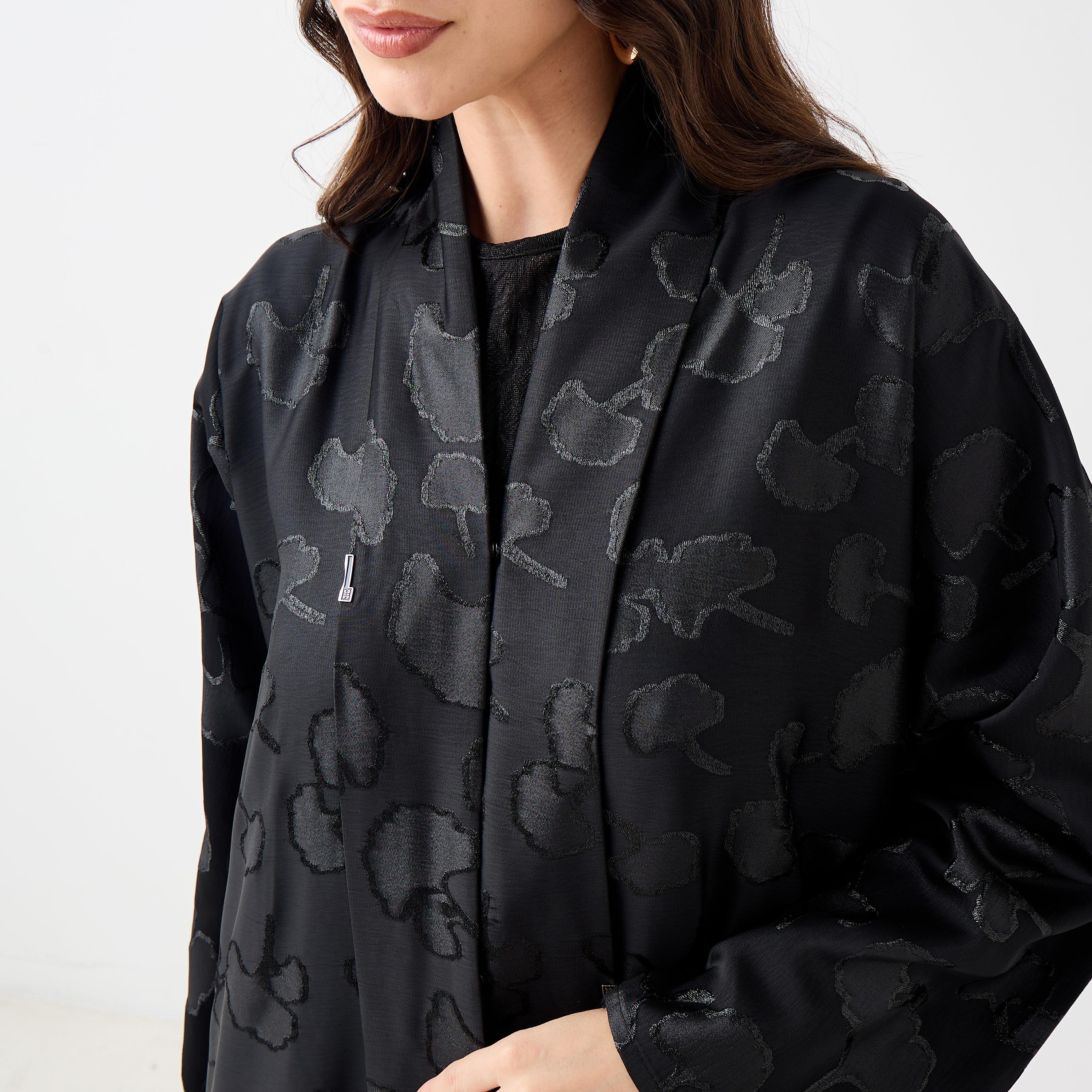 Hadiyath Al Madinah Textured Abaya-women-arabicclothing-abayas-image-4