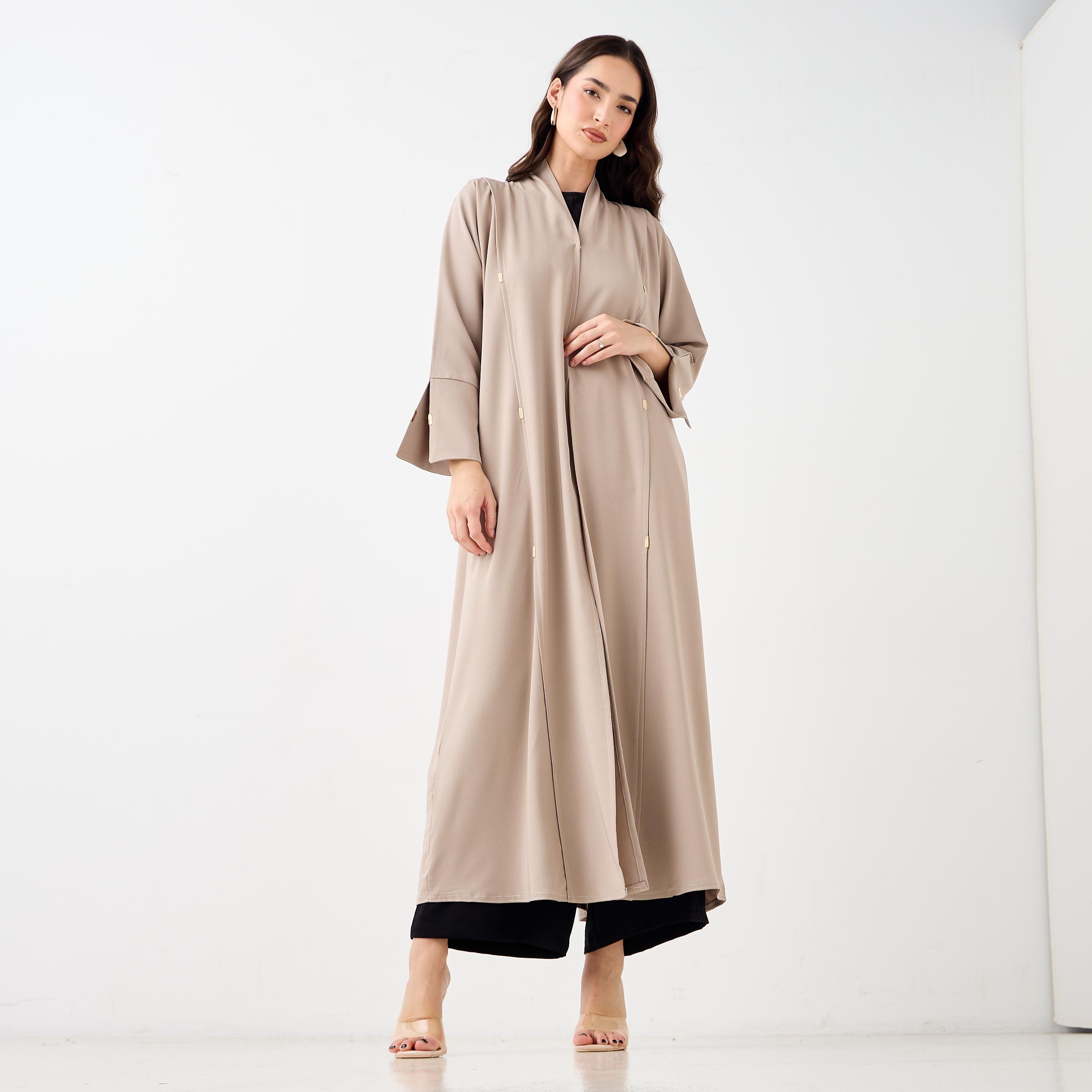 Hadiyath Al Madinah Metal Accent Abaya-women-arabicclothing-abayas-image-2