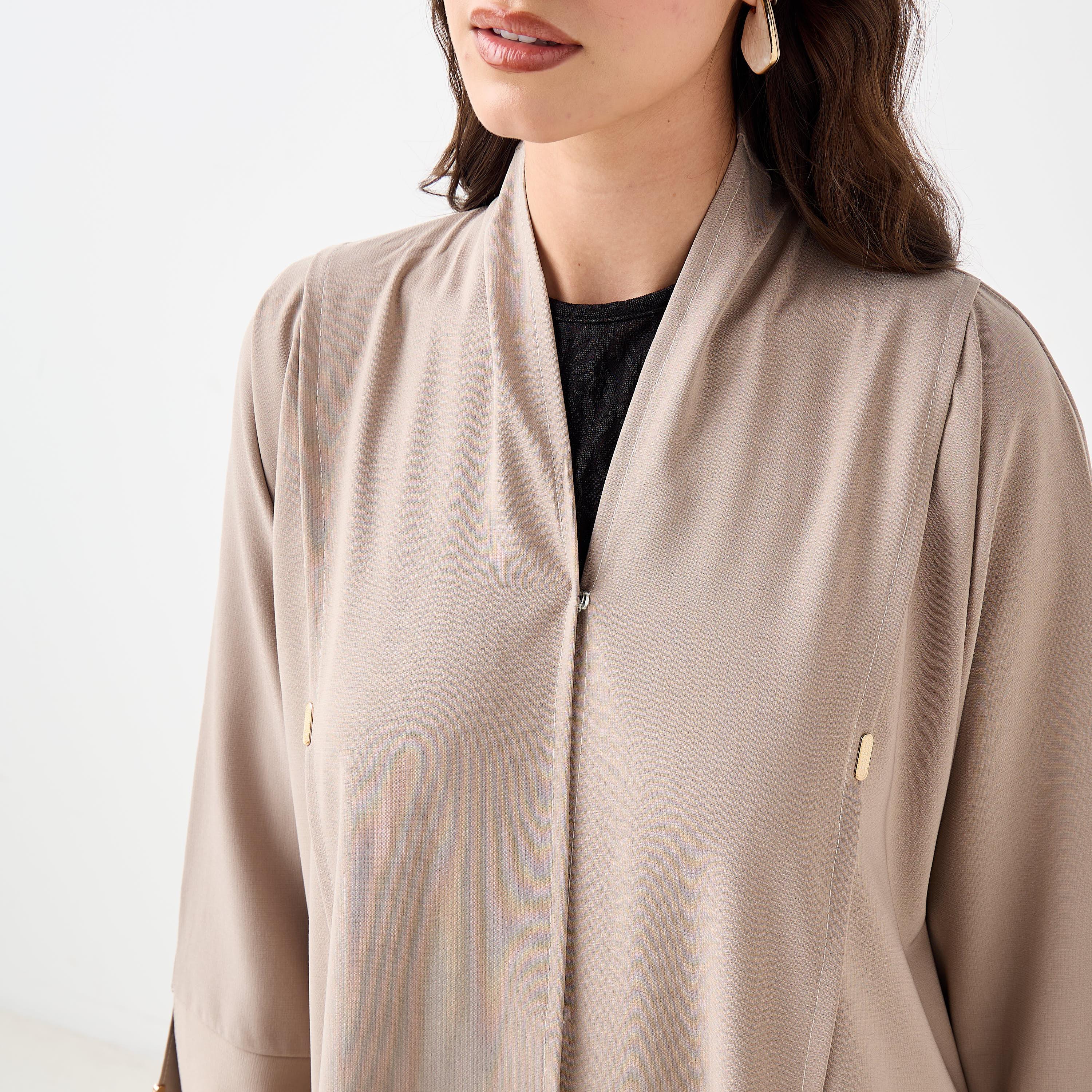 Hadiyath Al Madinah Metal Accent Abaya-women-arabicclothing-abayas-image-4