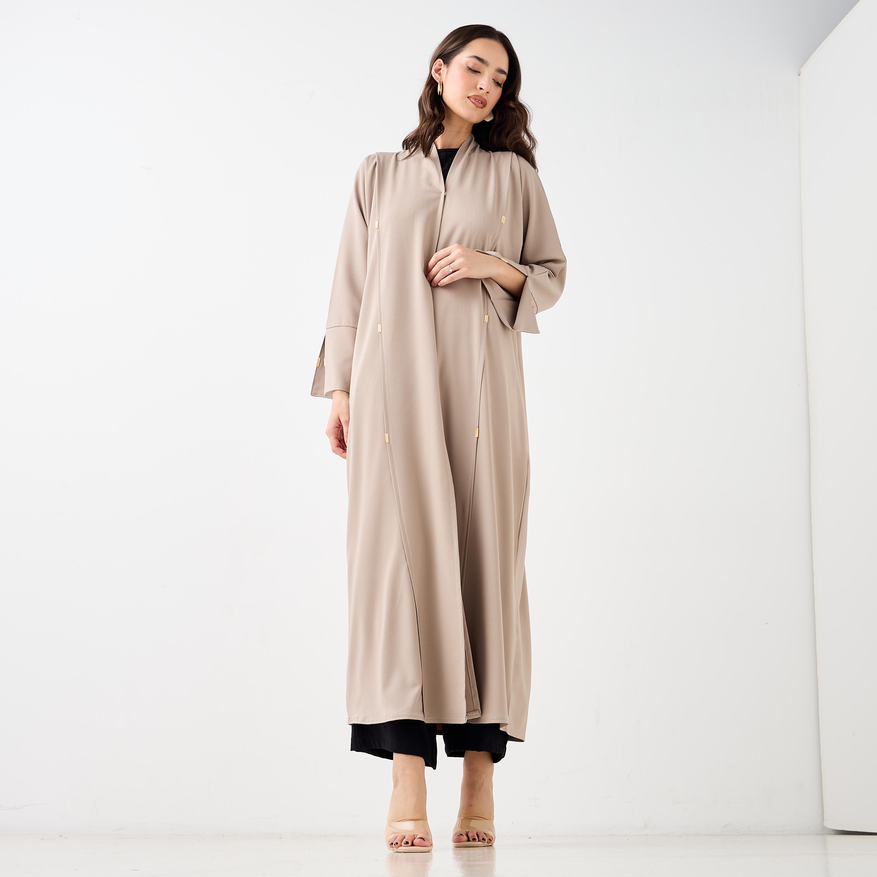 Hadiyath Al Madinah Metal Accent Abaya-women-arabicclothing-abayas-image-7