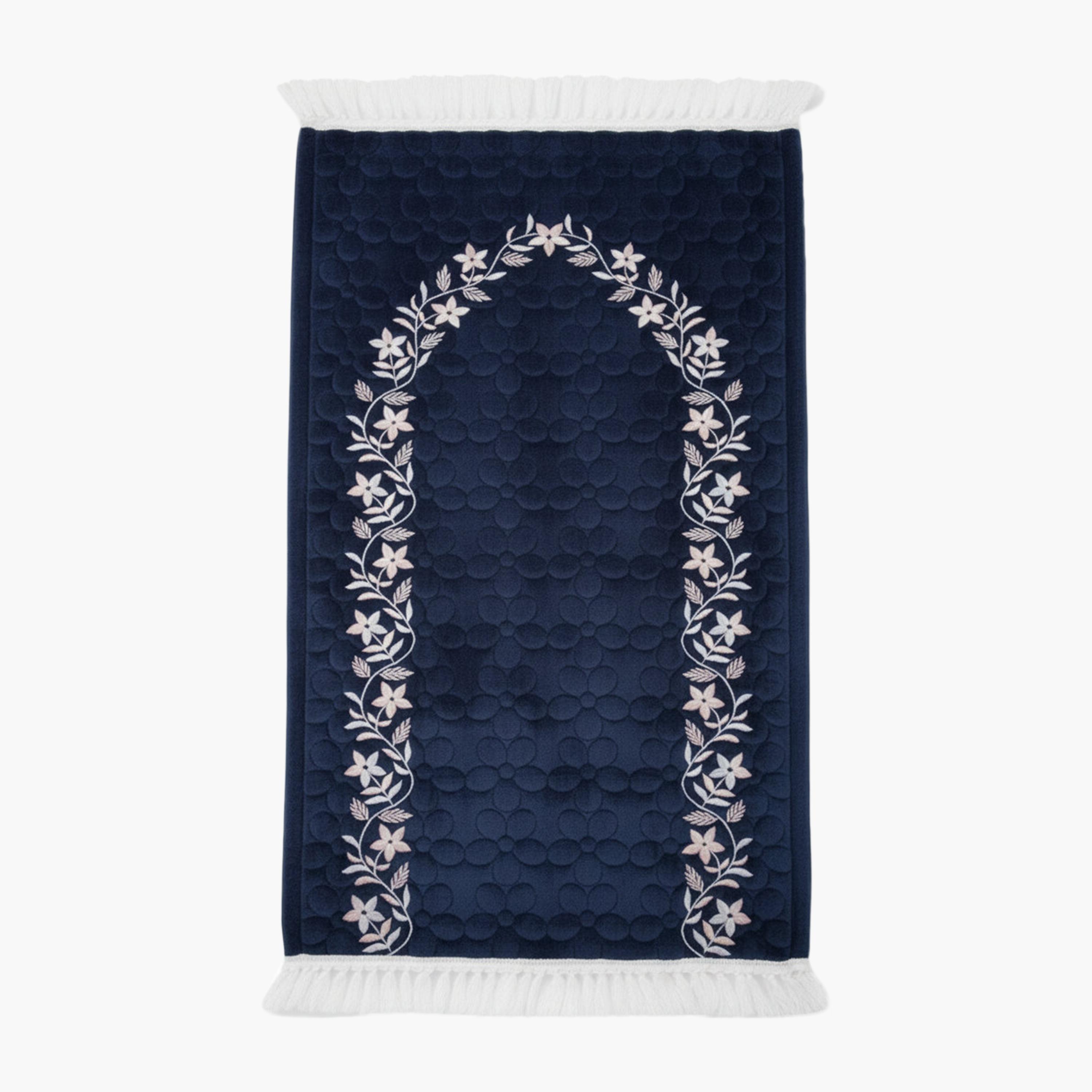 Hadiyath Al Madinah Embroidered Women's Prayer Dress with Hijab and Matching Prayer Mat-women-arabicclothing-prayerclothing-image-2