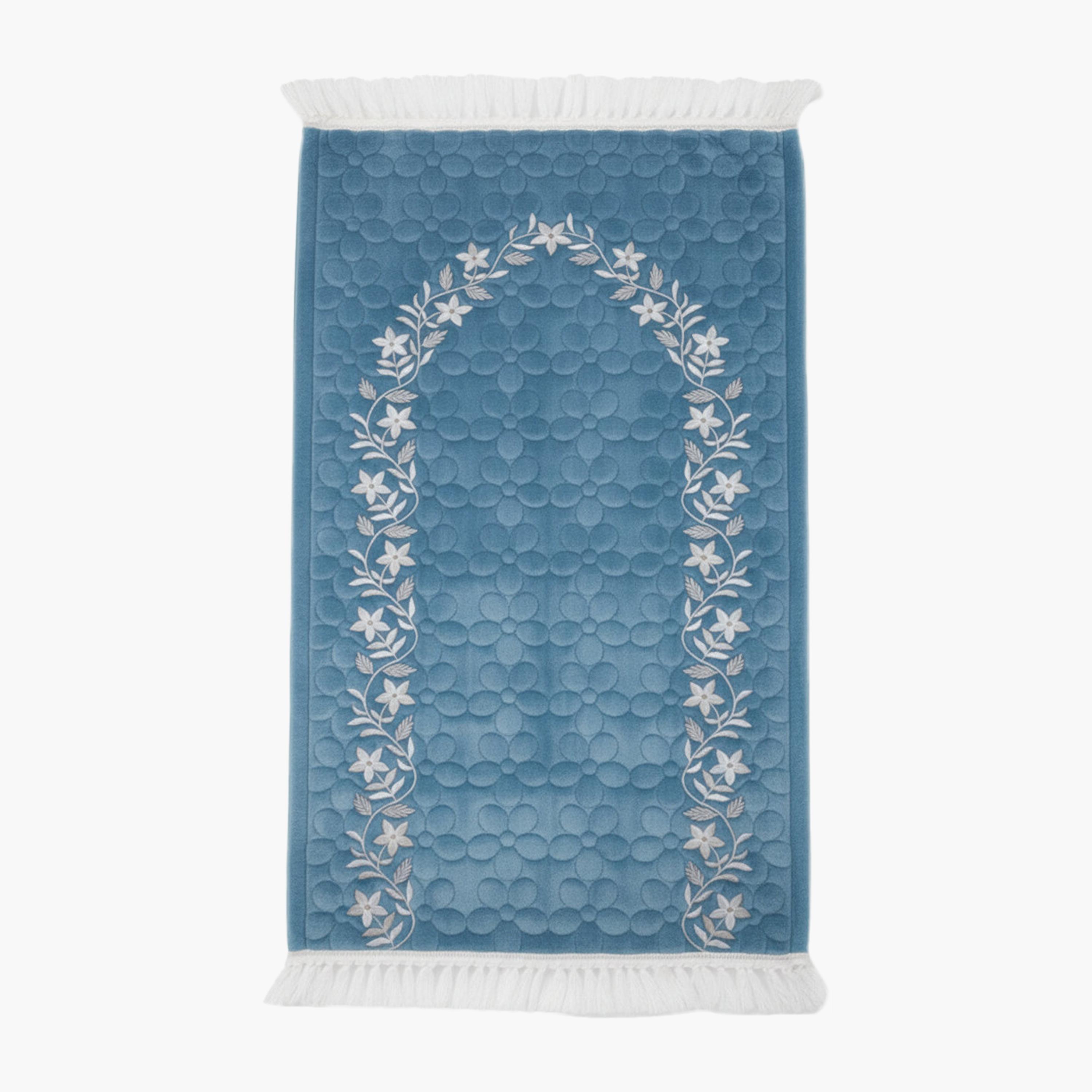 Hadiyath Al Madinah Embroidered Women's Prayer Dress with Hijab and Matching Prayer Mat-women-arabicclothing-prayerclothing-image-2