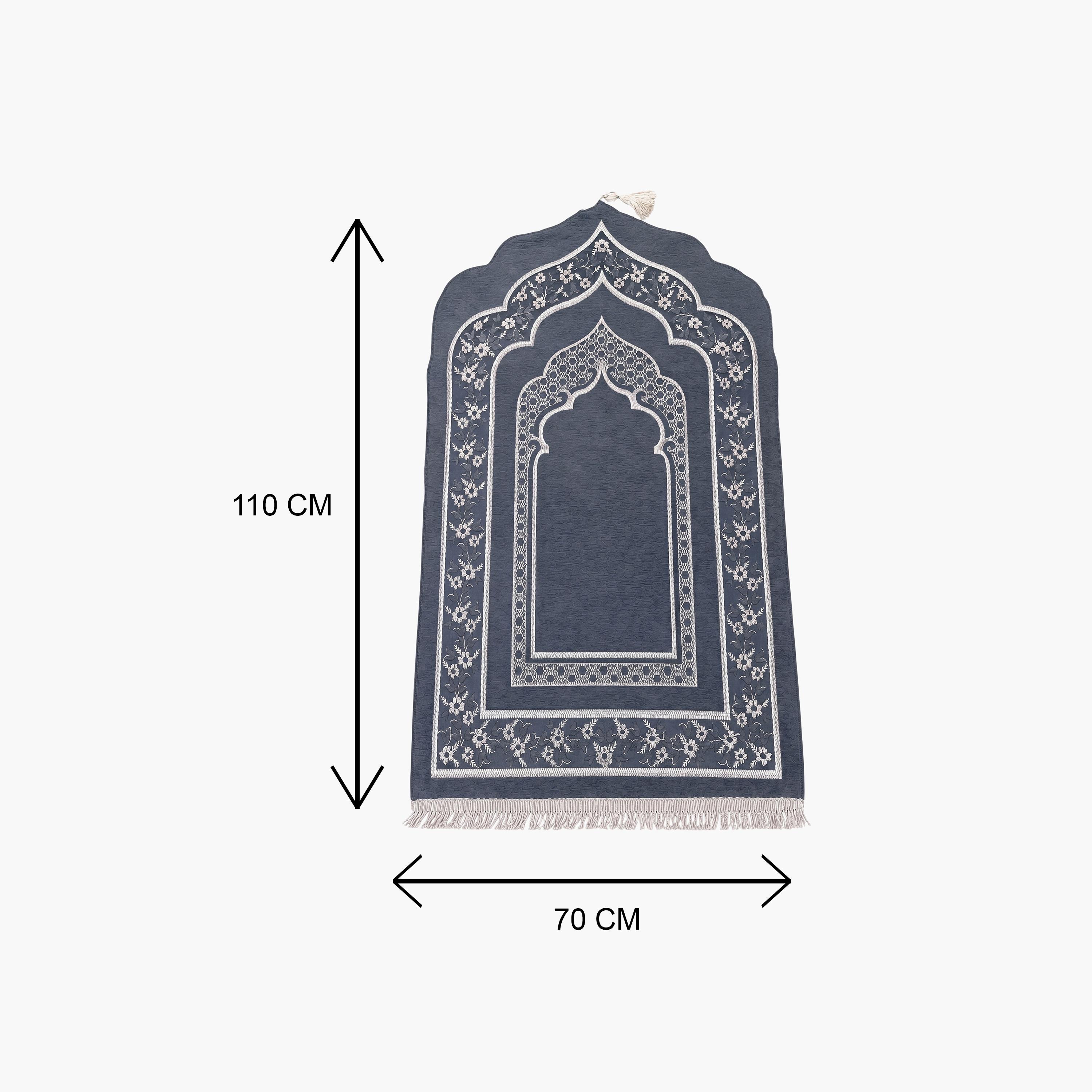 سجادة صلاة حديث المدينة بتصميم قوس كلاسيكي، 110 سم × 70 سم-household-rugsandcarpets-prayermats-image-1