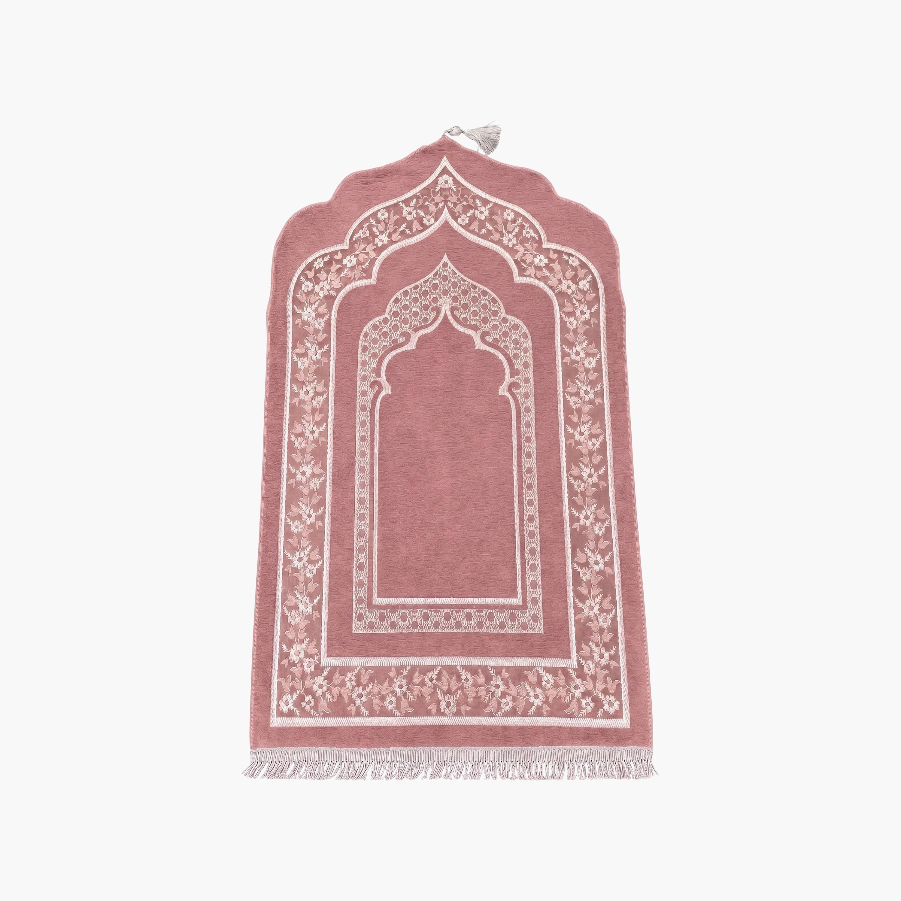 سجادة صلاة حديث المدينة بتصميم قوس كلاسيكي، 110 سم × 70 سم-household-rugsandcarpets-prayermats-image-3