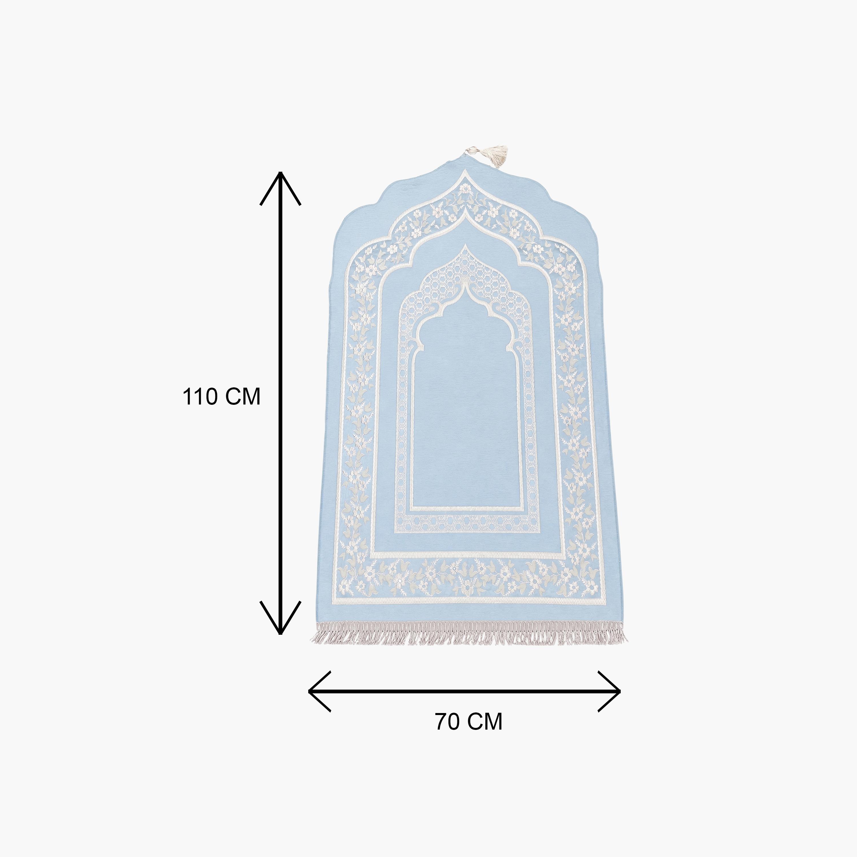 سجادة صلاة حديث المدينة بتصميم قوس كلاسيكي، 110 سم × 70 سم-household-rugsandcarpets-prayermats-image-1