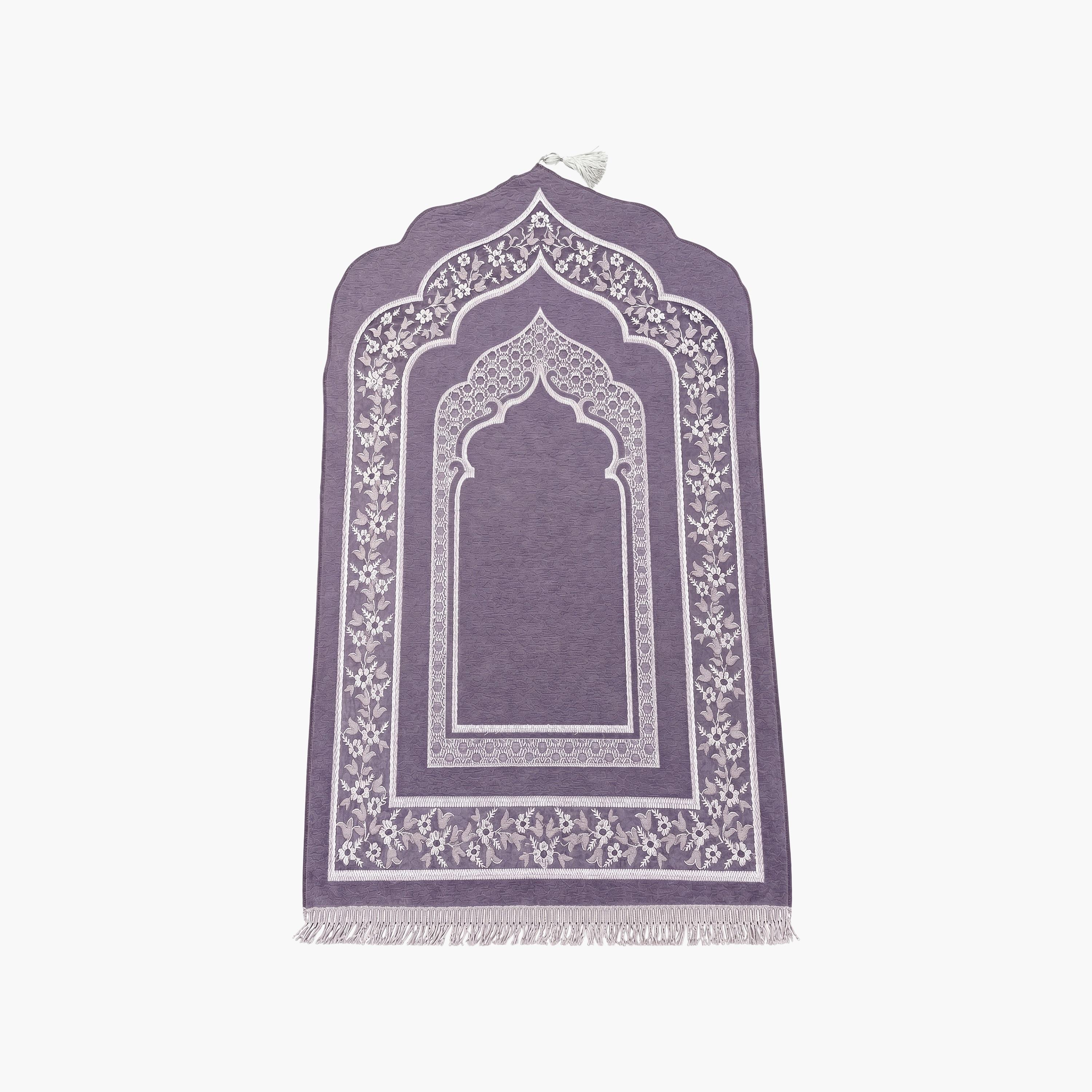 Hadiyath Al Madinah Classic Arch Prayer Mat 110cm X 70cm-household-rugsandcarpets-prayermats-image-1