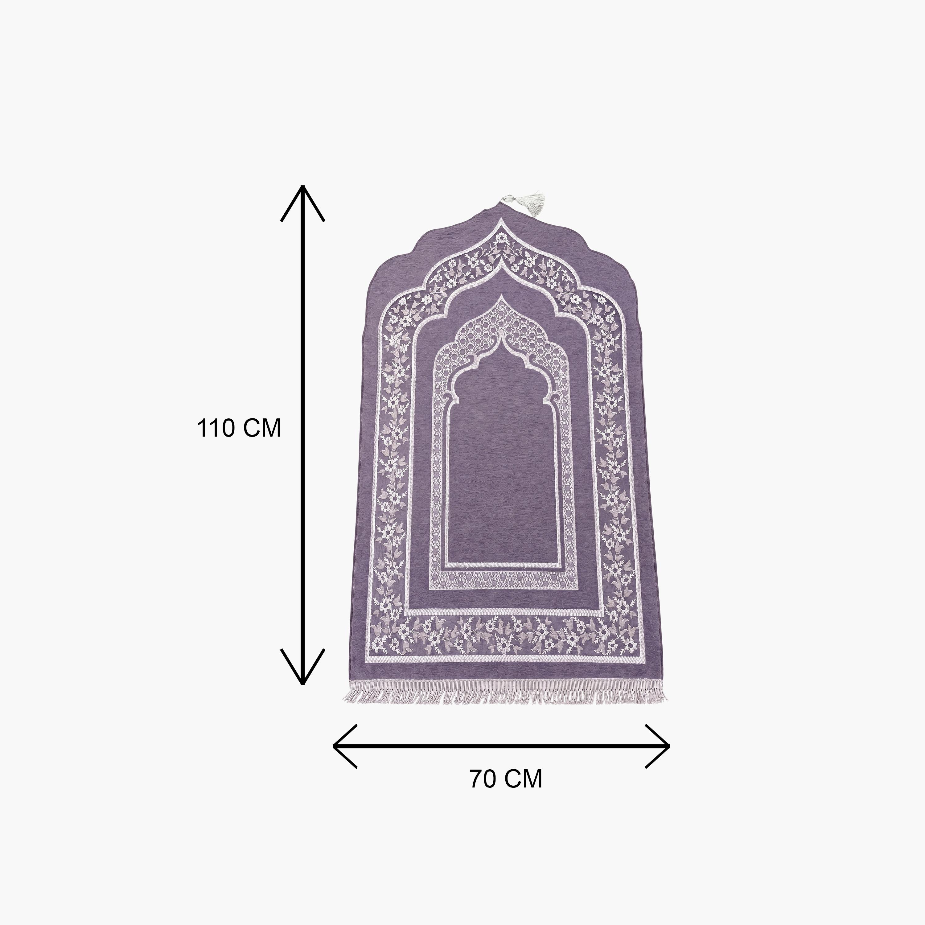 Hadiyath Al Madinah Classic Arch Prayer Mat 110cm X 70cm-household-rugsandcarpets-prayermats-image-3