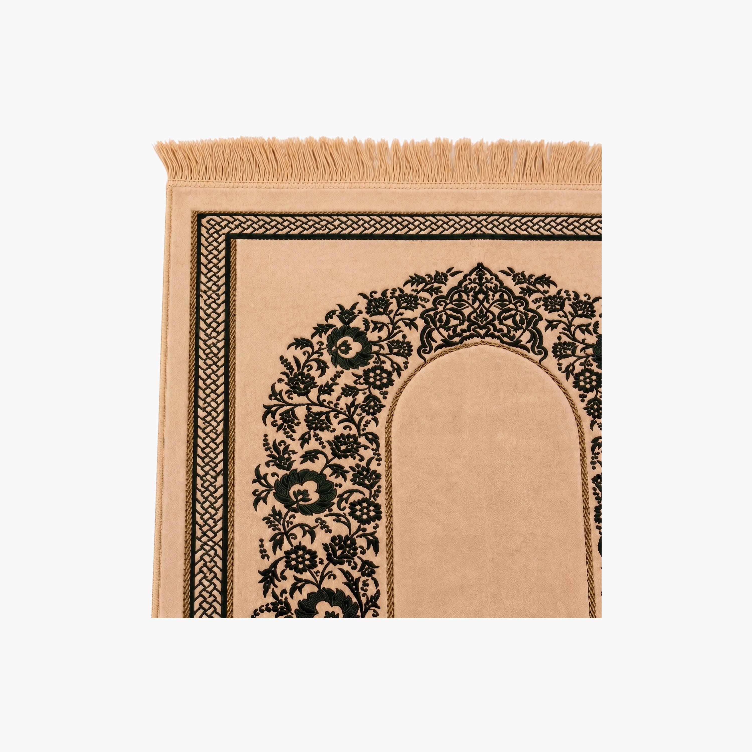 Hadiyath Al Madinah Ornate Floral Arch Prayer Mat 110cm X 70cm-household-rugsandcarpets-prayermats-image-2