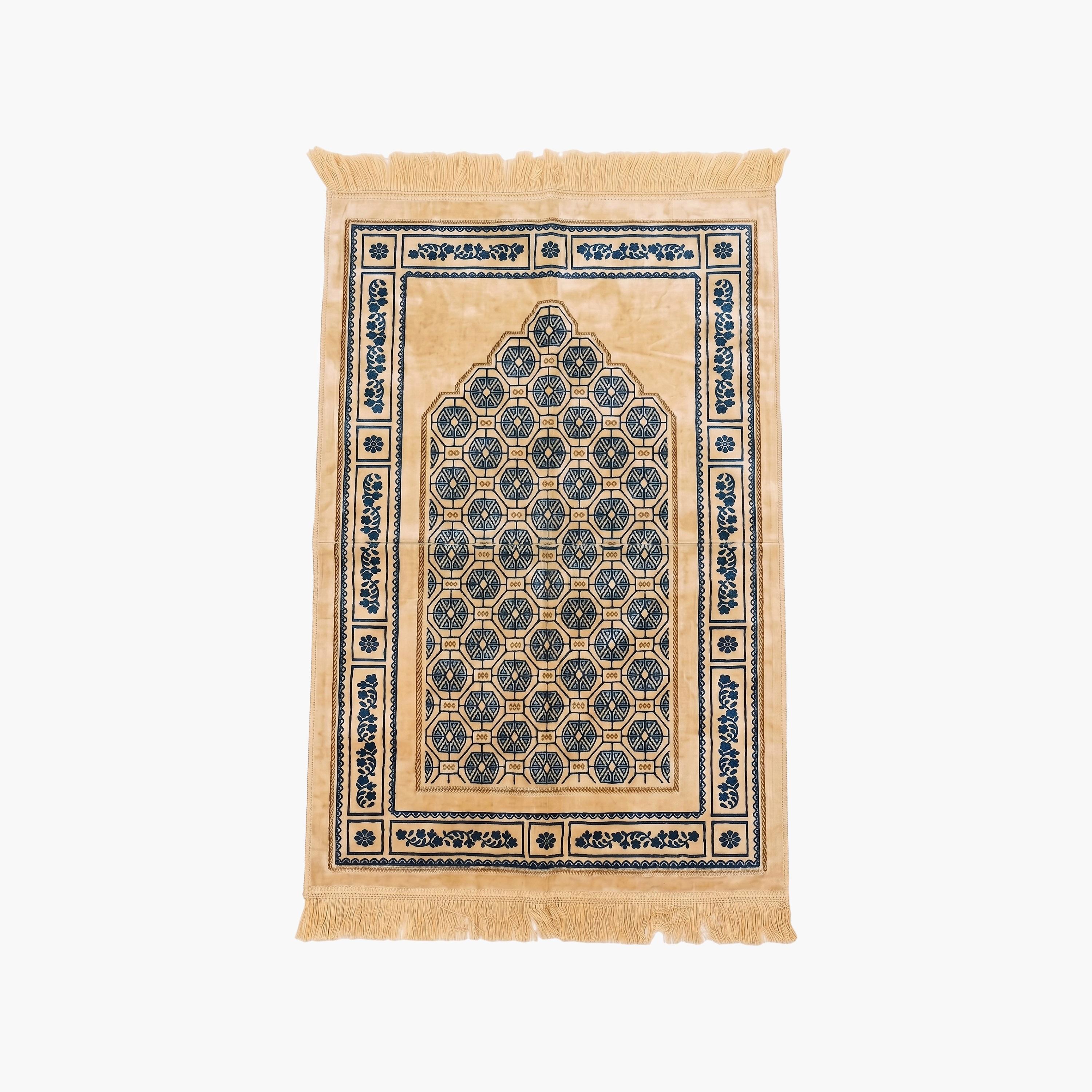 سجادة صلاة حديث المدينة بتصميم قوس ونقوش هندسية، 110 سم × 70 سم-household-rugsandcarpets-prayermats-image-3