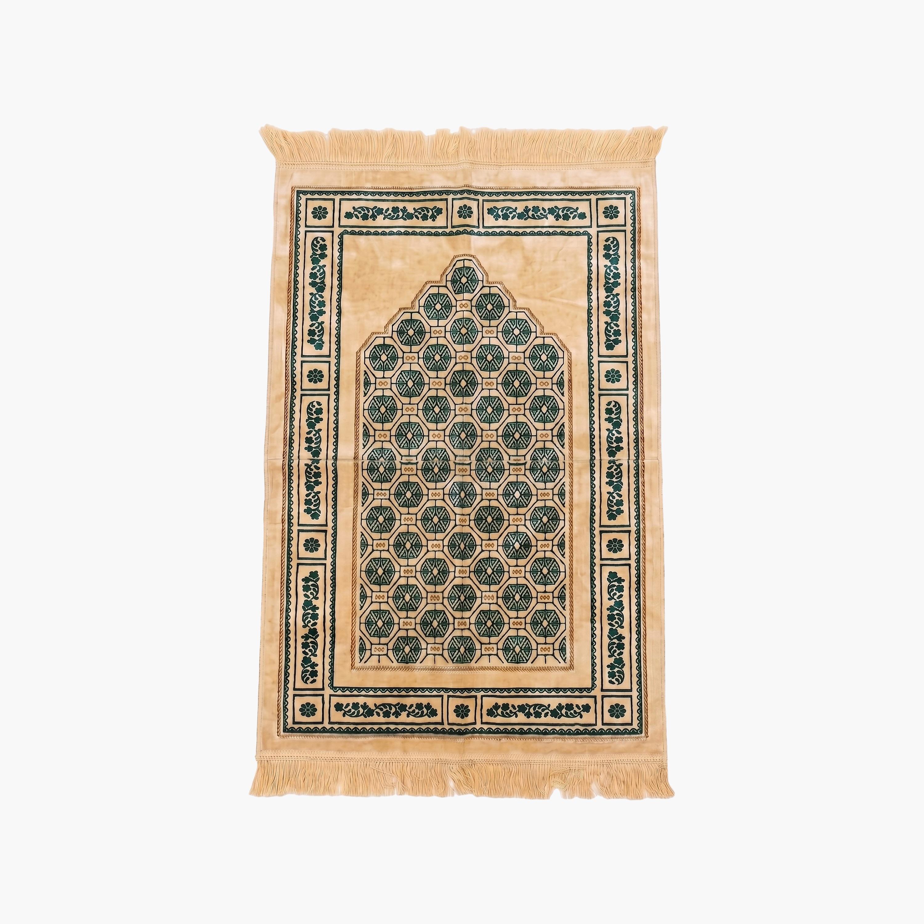 سجادة صلاة حديث المدينة بتصميم قوس ونقوش هندسية، 110 سم × 70 سم-household-rugsandcarpets-prayermats-image-3