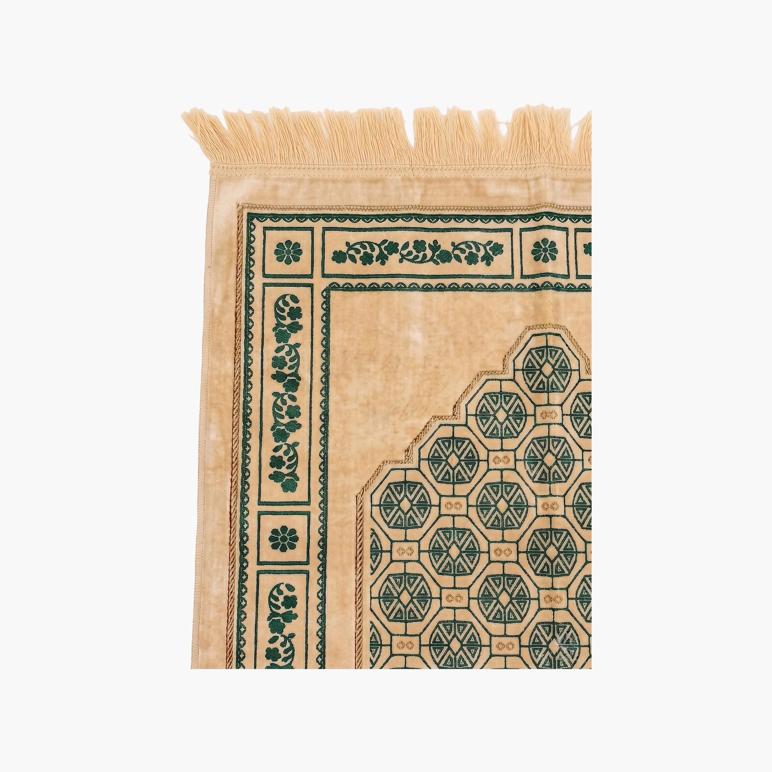 سجادة صلاة حديث المدينة بتصميم قوس ونقوش هندسية، 110 سم × 70 سم-household-rugsandcarpets-prayermats-image-2