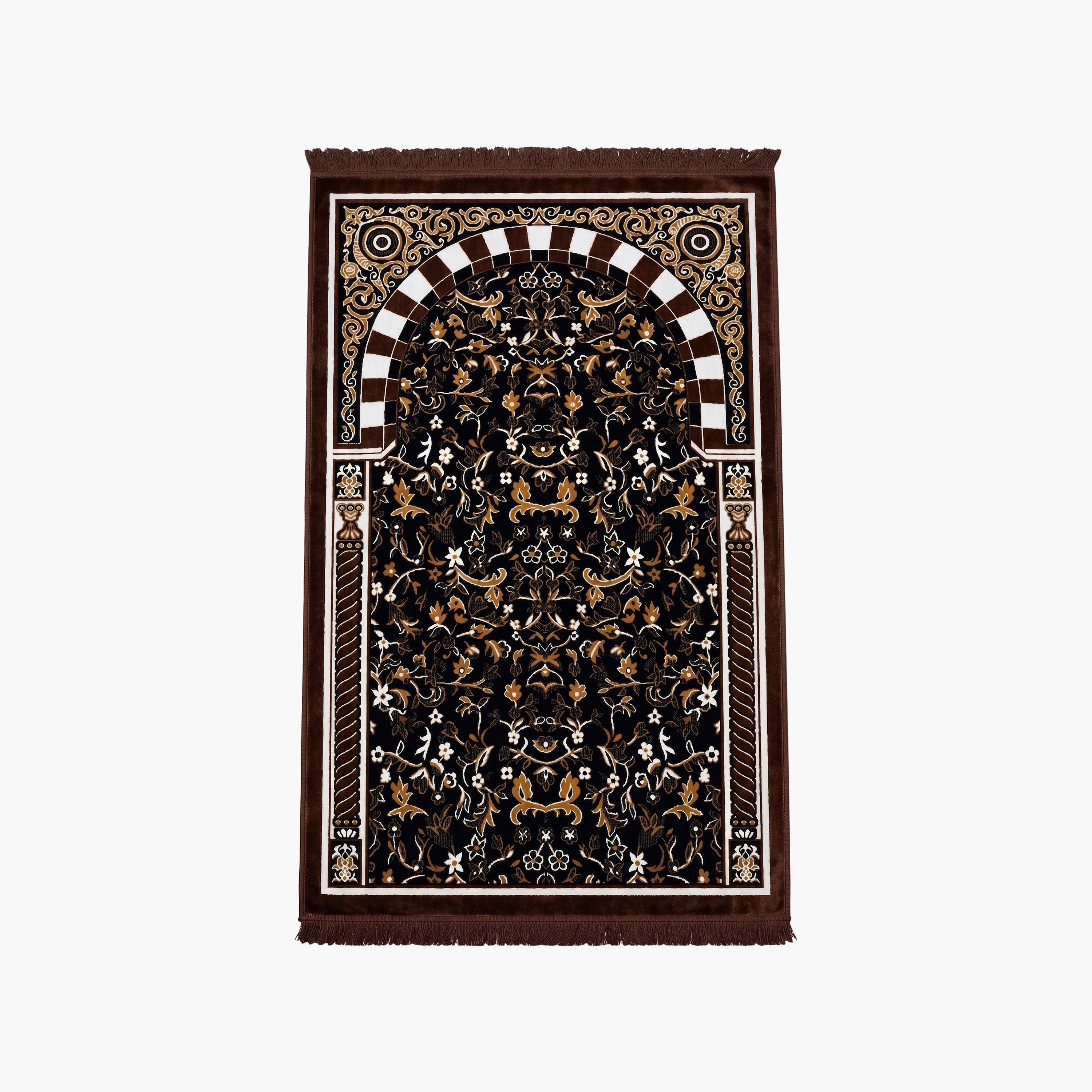 Hadiyath Al Madinah Garden Arch Prayer Mat 110cm X 70cm-household-rugsandcarpets-prayermats-image-1