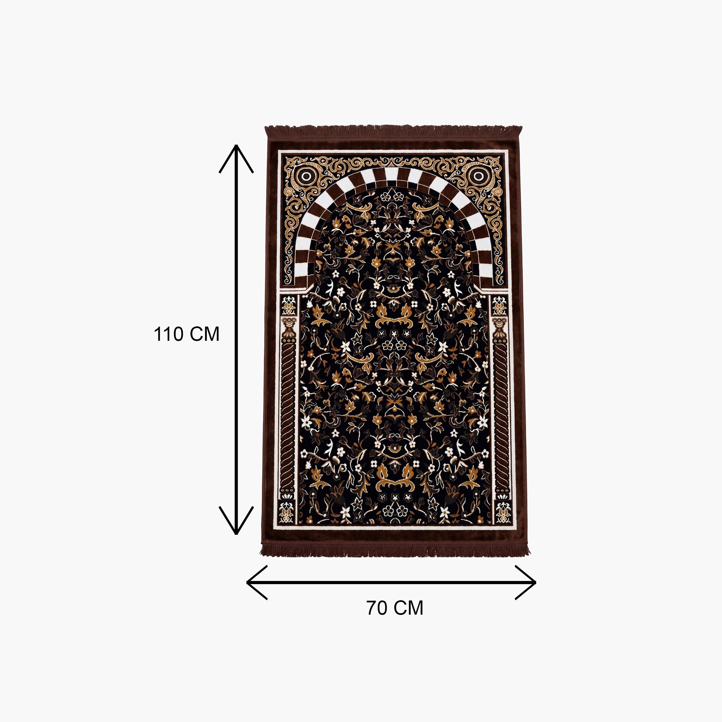 Hadiyath Al Madinah Garden Arch Prayer Mat 110cm X 70cm-household-rugsandcarpets-prayermats-image-3