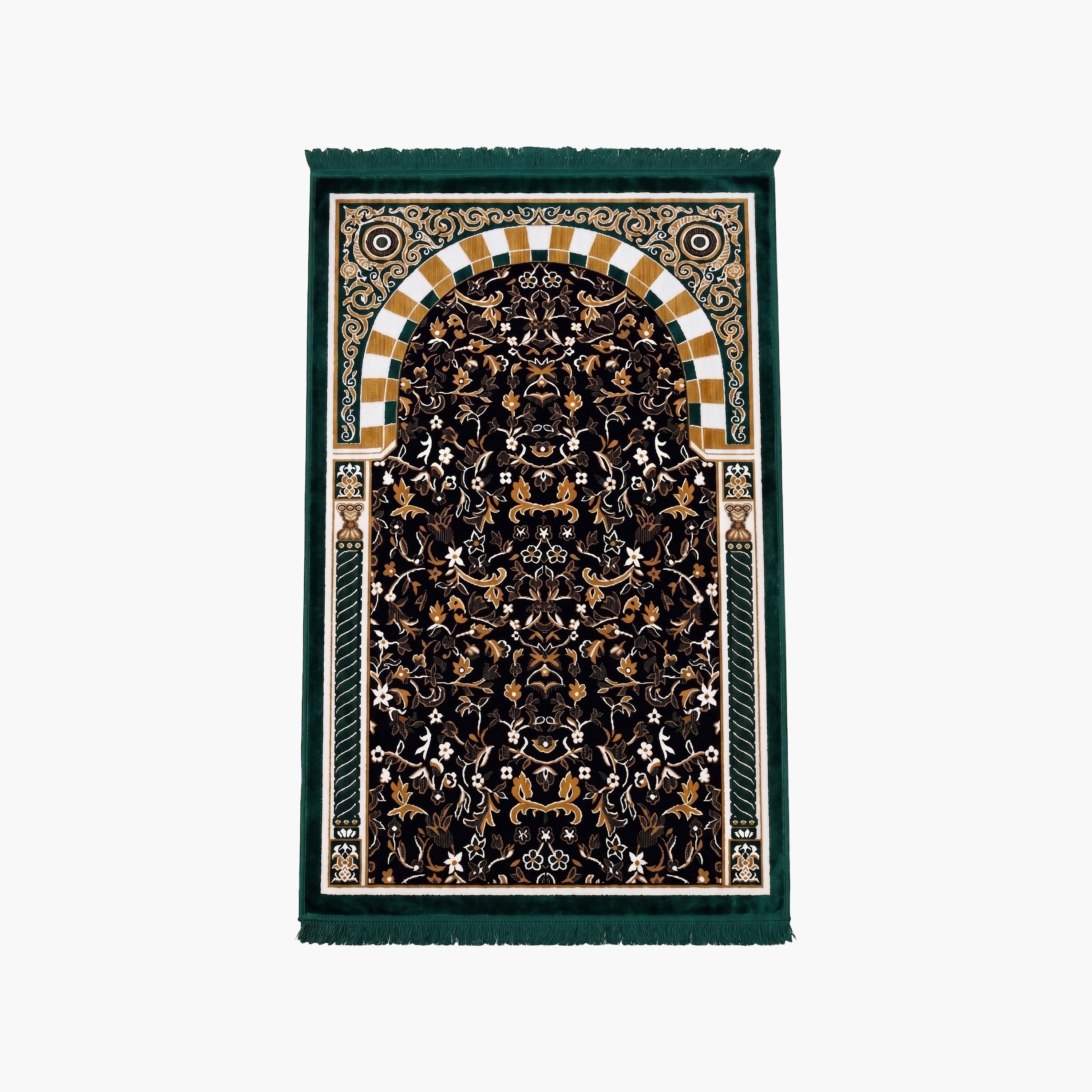 سجادة صلاة حديث المدينة بتصميم قوس ونقوش الحديقة، 110 سم × 70 سم-household-rugsandcarpets-prayermats-image-3