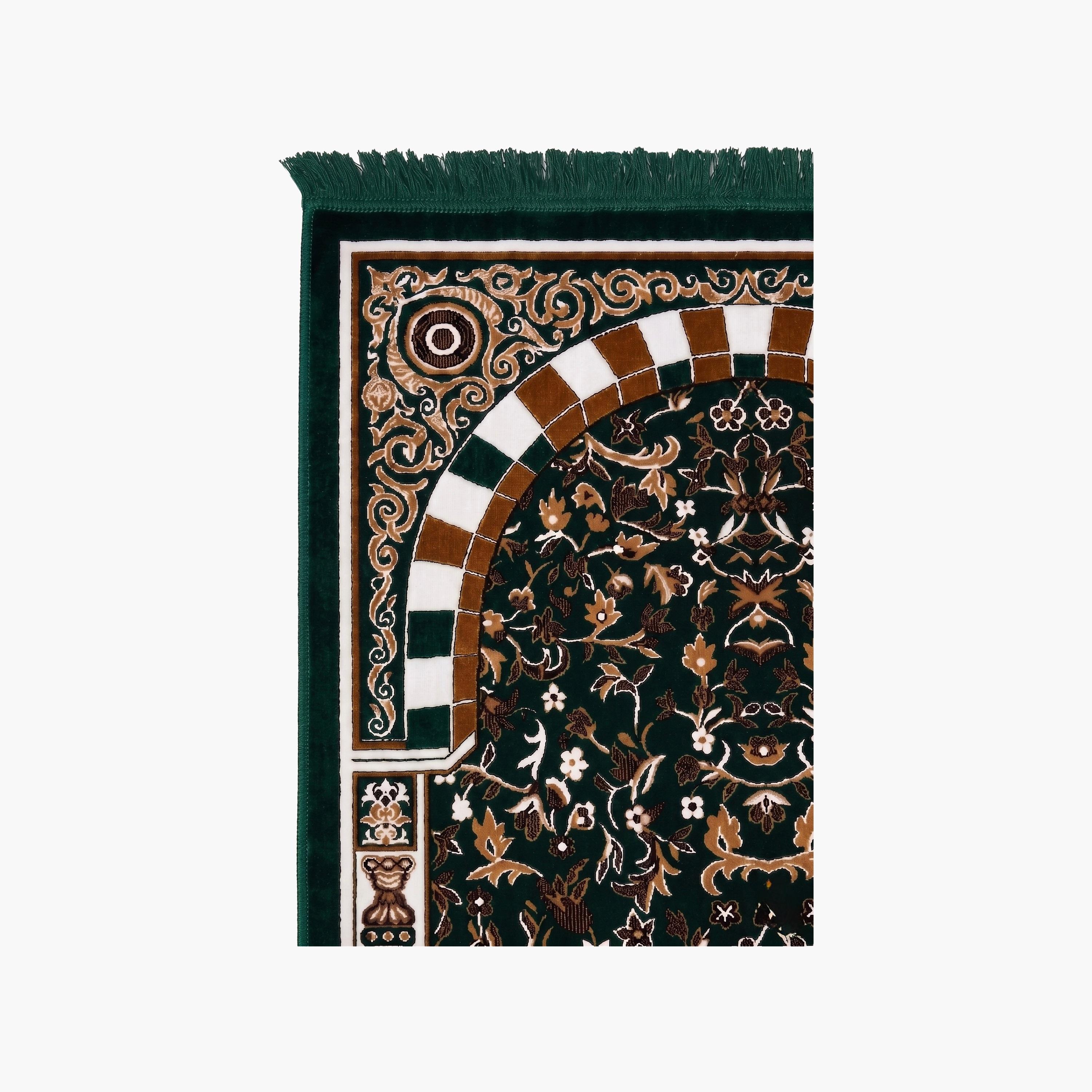 سجادة صلاة حديث المدينة بتصميم قوس ونقوش الحديقة، 110 سم × 70 سم-household-rugsandcarpets-prayermats-image-2