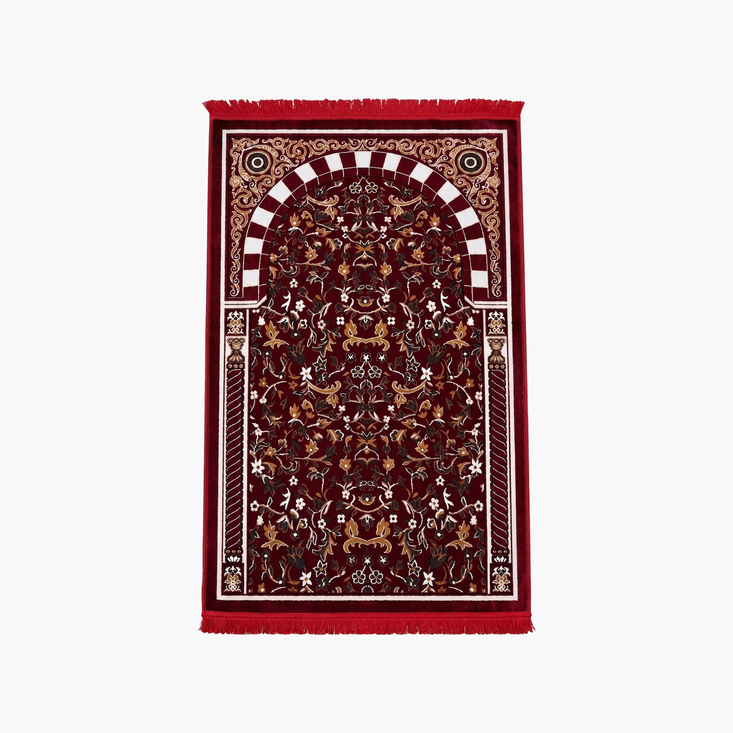 Hadiyath Al Madinah Garden Arch Prayer Mat 110cm X 70cm-household-rugsandcarpets-prayermats-image-1