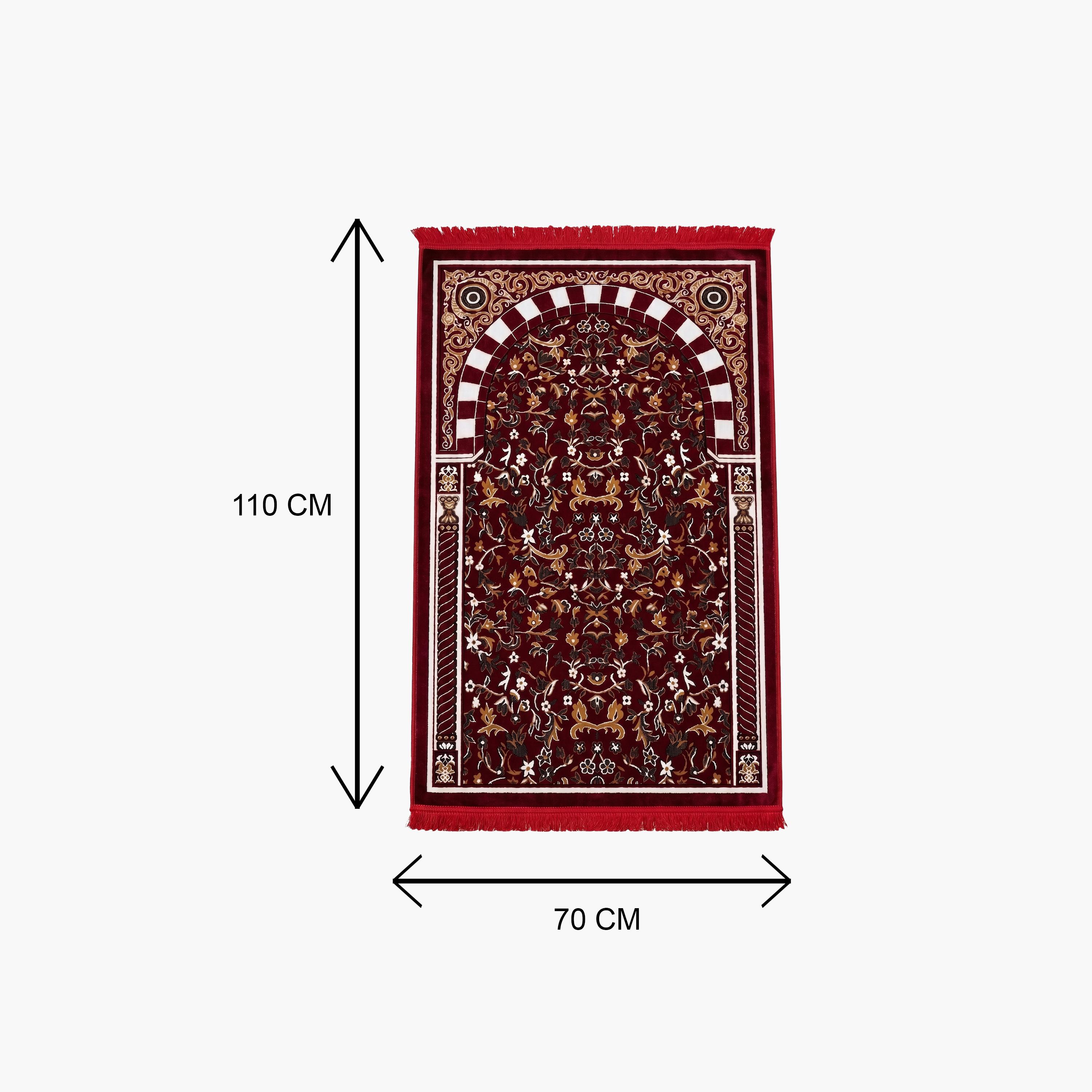 Hadiyath Al Madinah Garden Arch Prayer Mat 110cm X 70cm-household-rugsandcarpets-prayermats-image-3